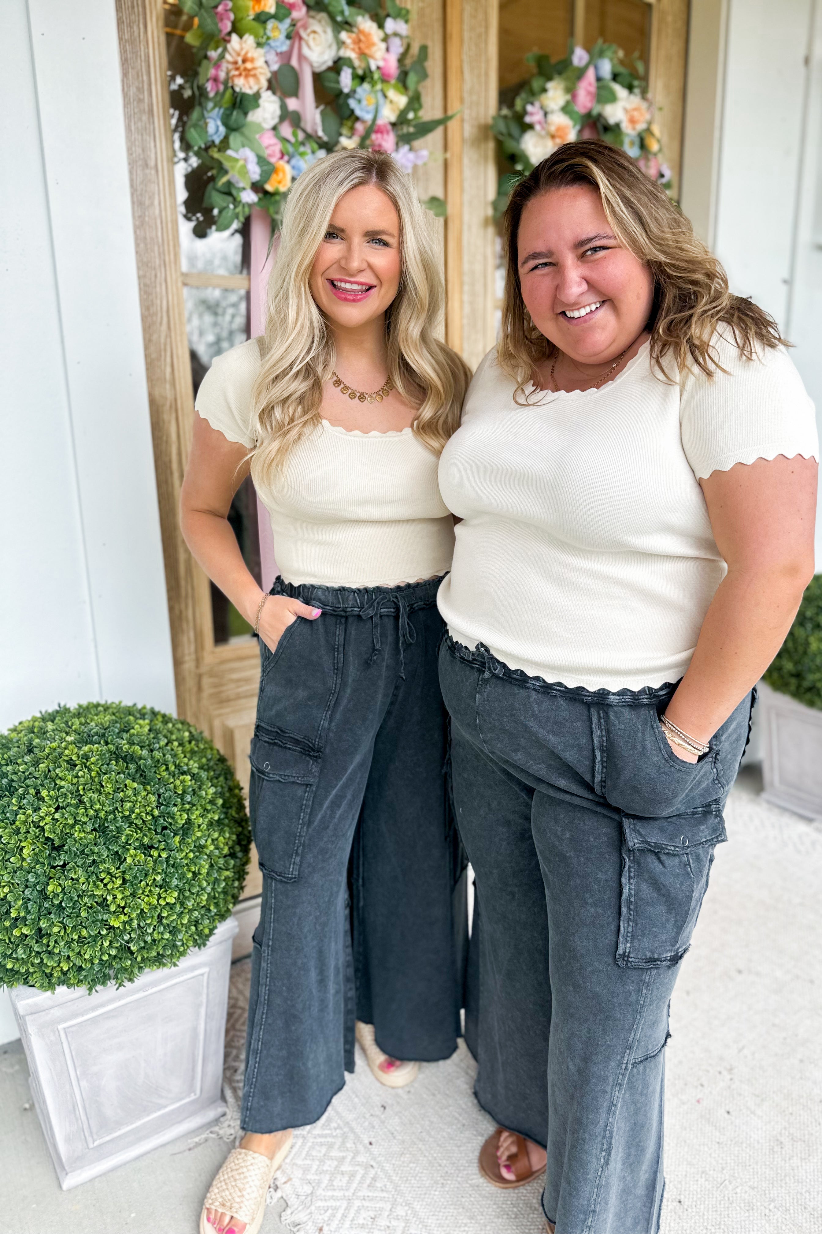 Mateo Mineral Washed Wide Leg Cargo Pants - Coremarkets