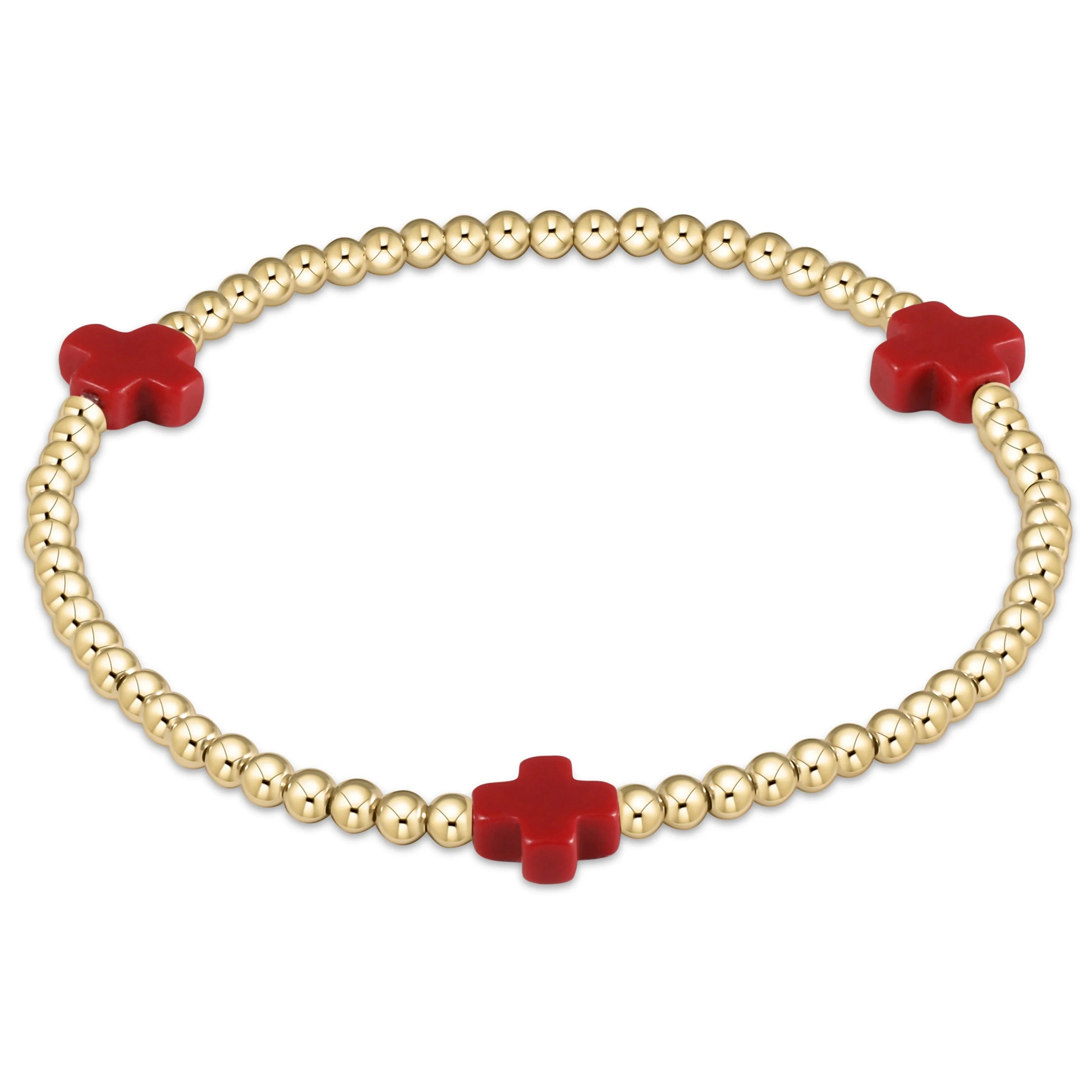 Enewton 3mm Signature Cross Gold Bracelet - Coremarkets