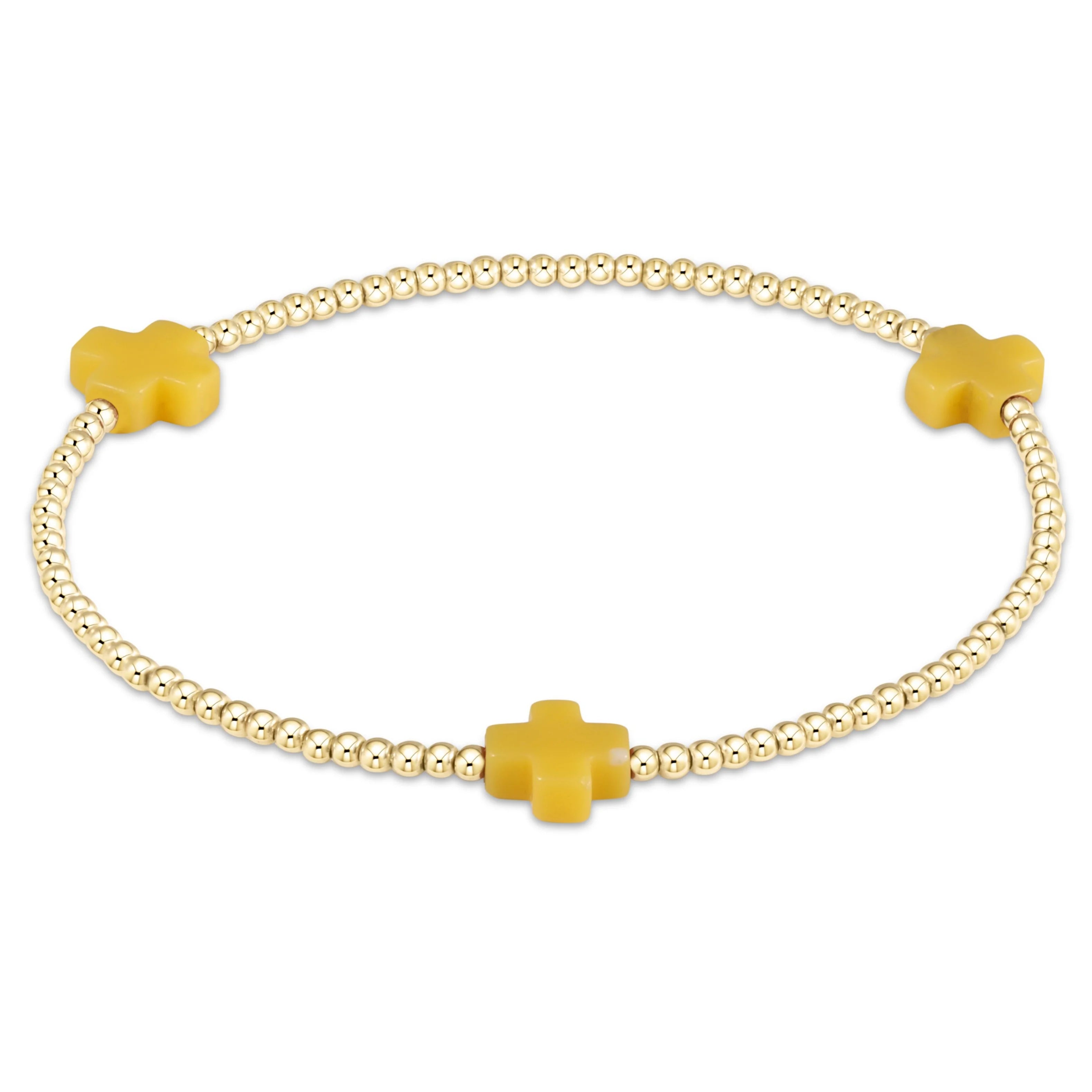 Enewton 2mm Signature Cross Gold Bracelet - Coremarkets