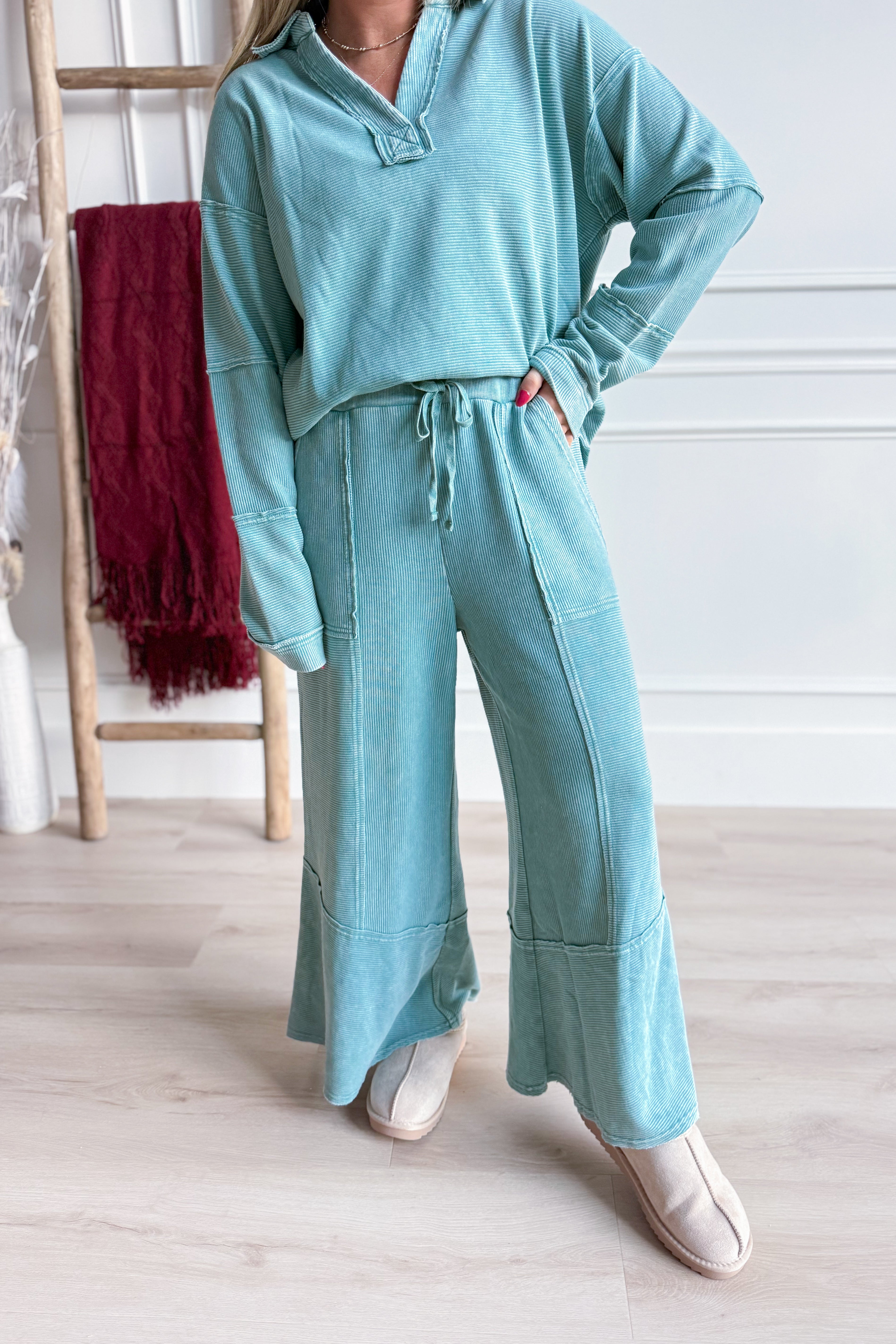 Courtney Textured Thermal Pant - Coremarkets