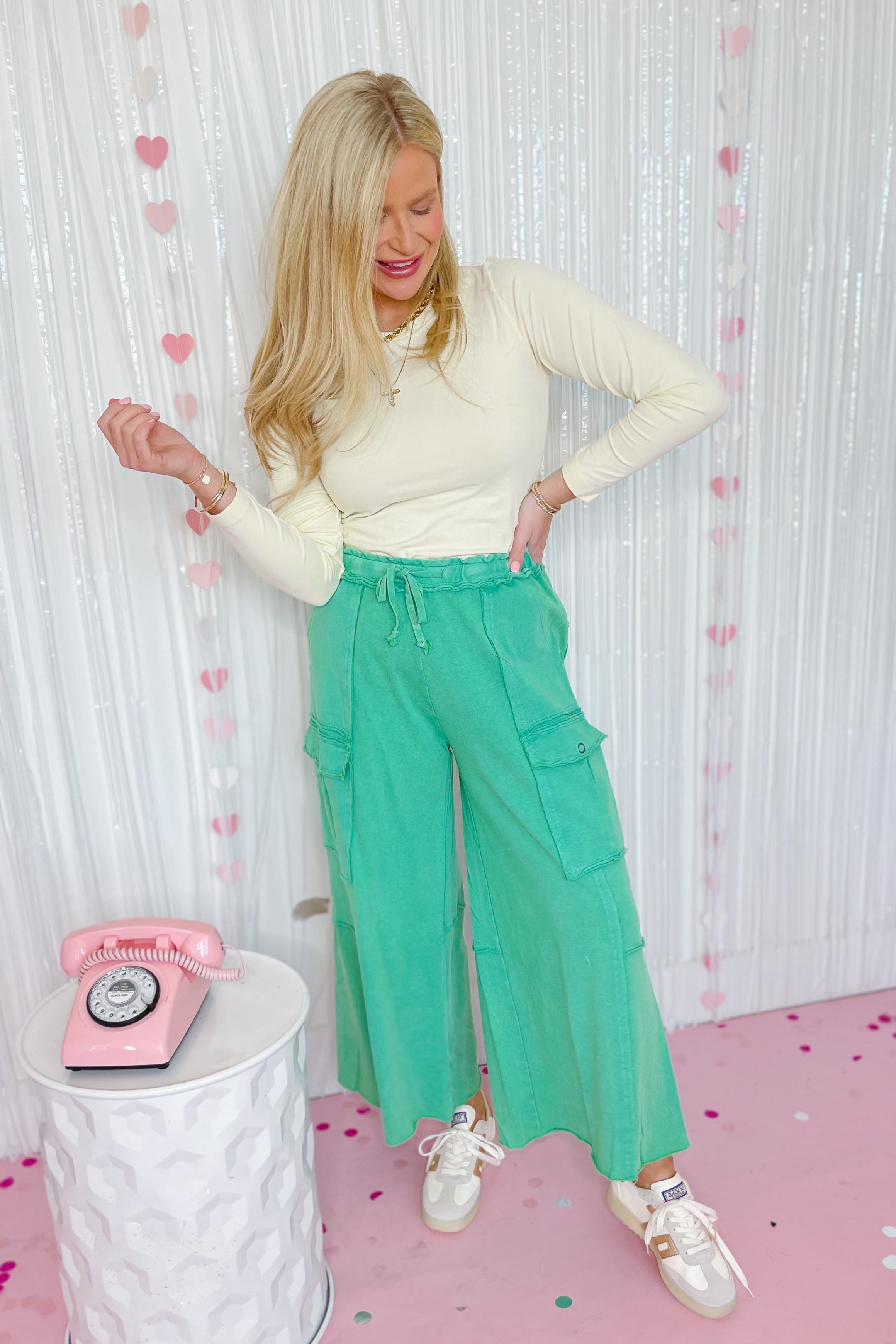 Mateo Mineral Washed Wide Leg Cargo Pants [S-3X] - Coremarkets