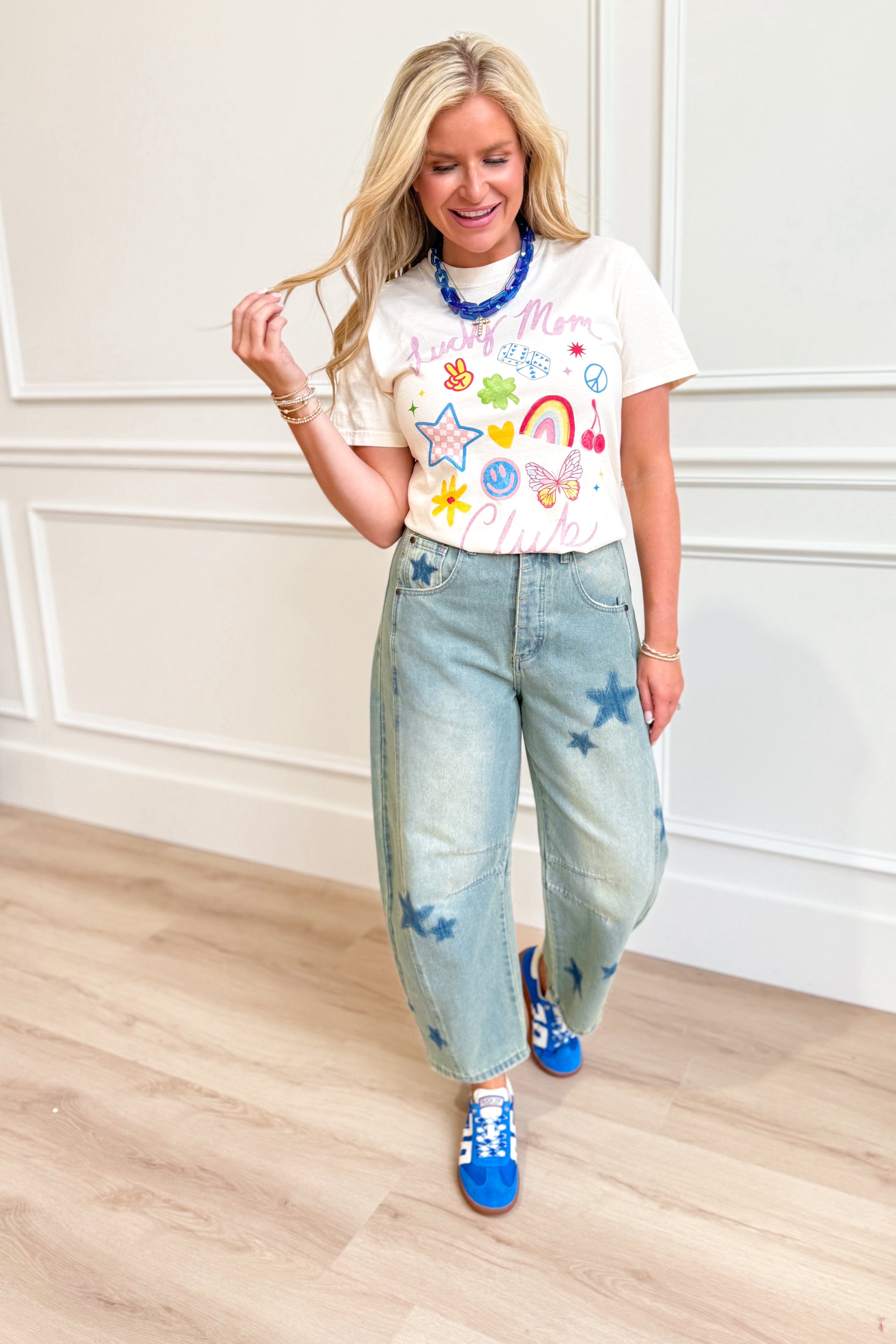 Lucky Mom Club Graphic T-Shirt - Coremarkets