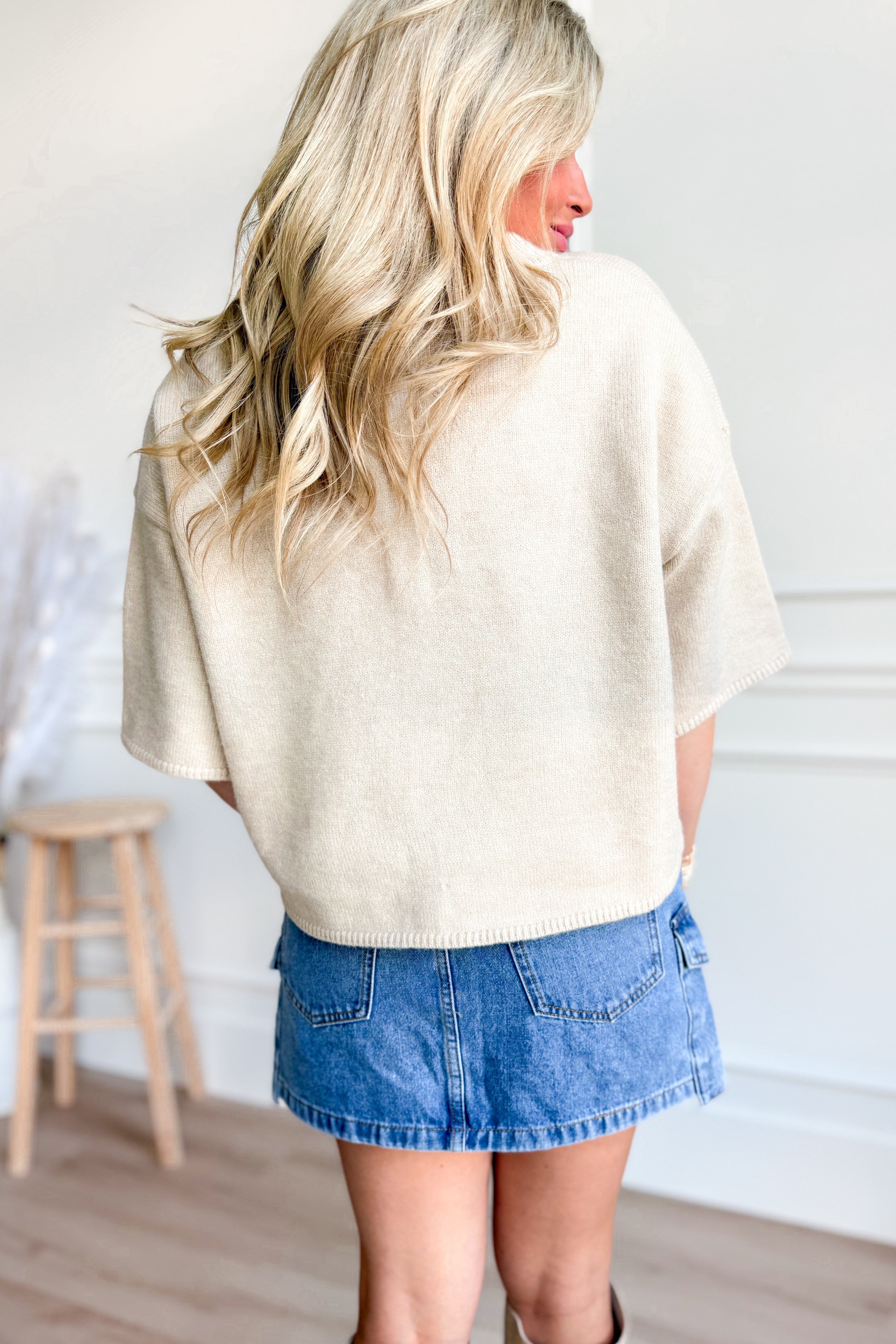 Vanessa Short Sleeve Sweater Top - Coremarkets