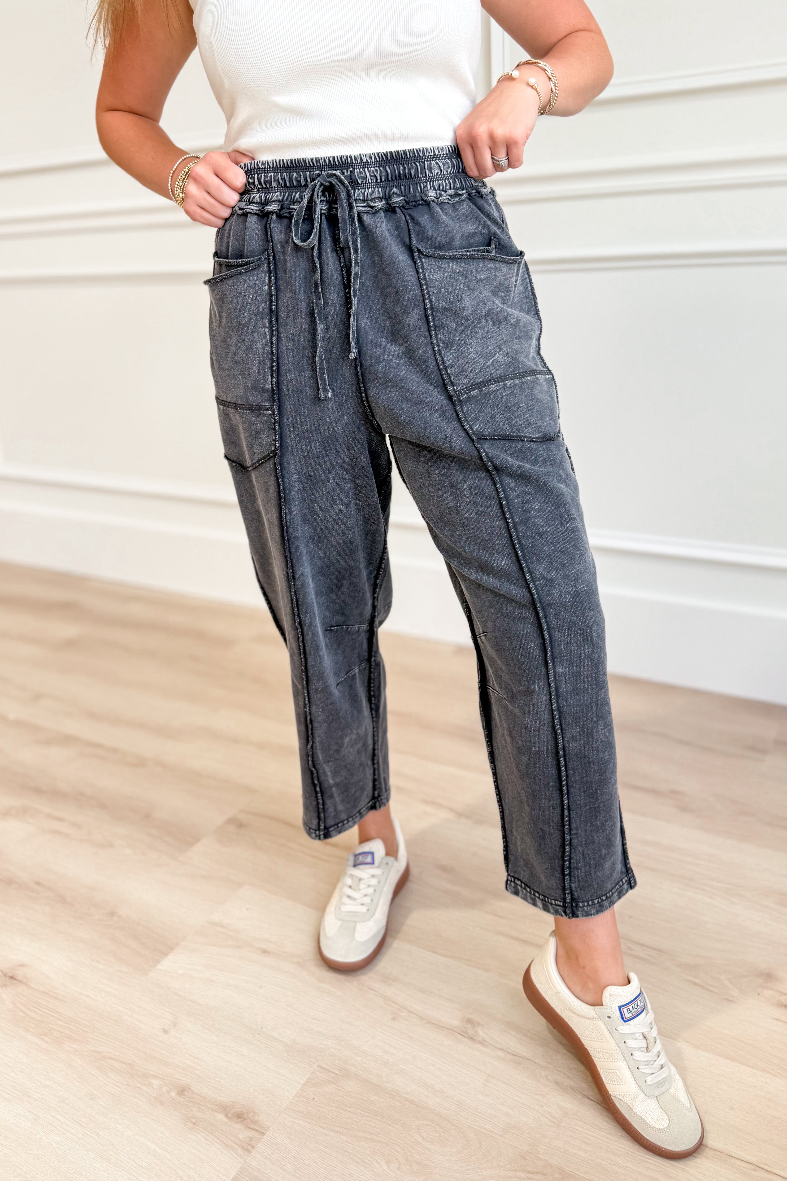 Vinny Mineral Washed Terry Knit Pant - Coremarkets