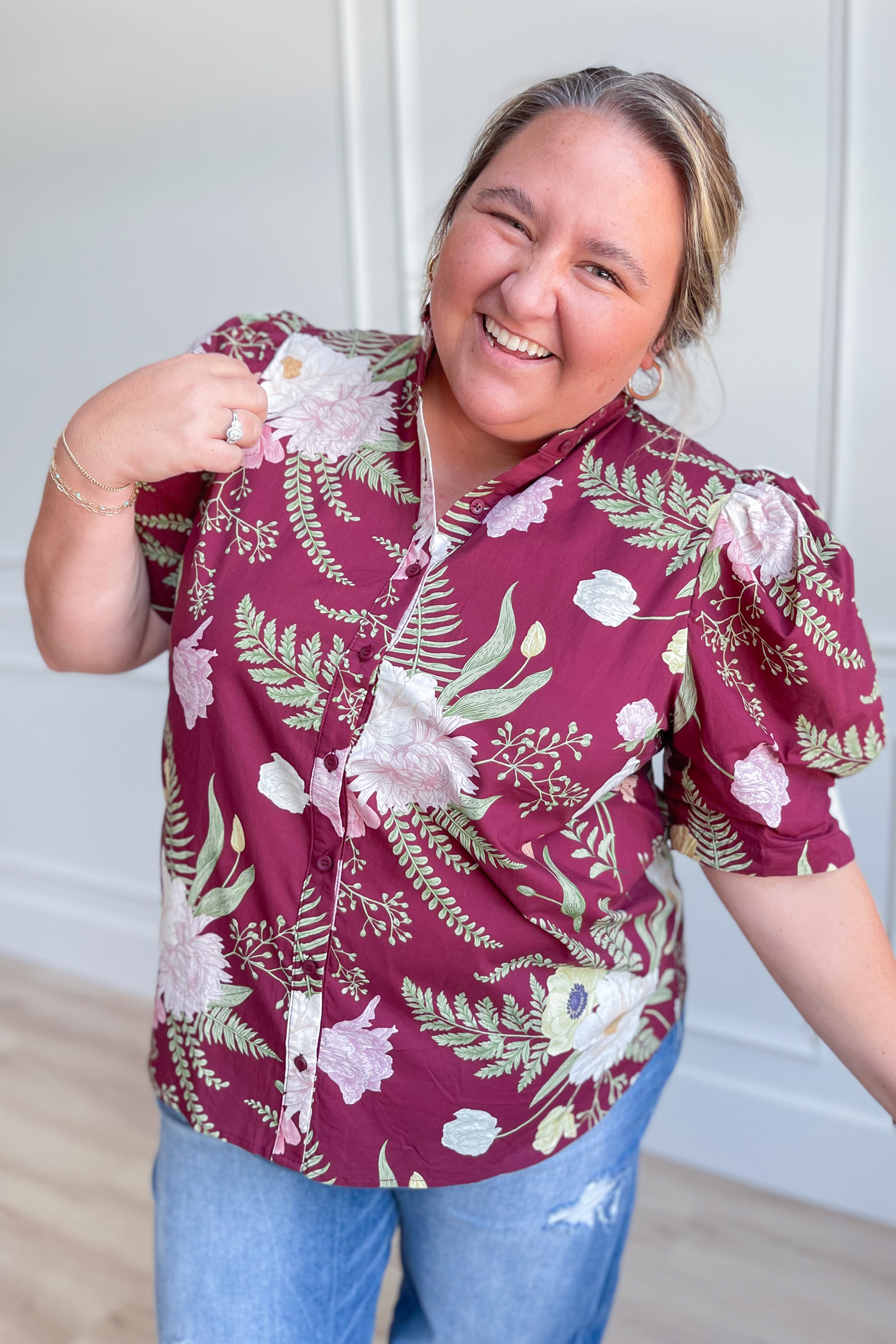 Sandra Floral Puff Sleeve Top - Coremarkets