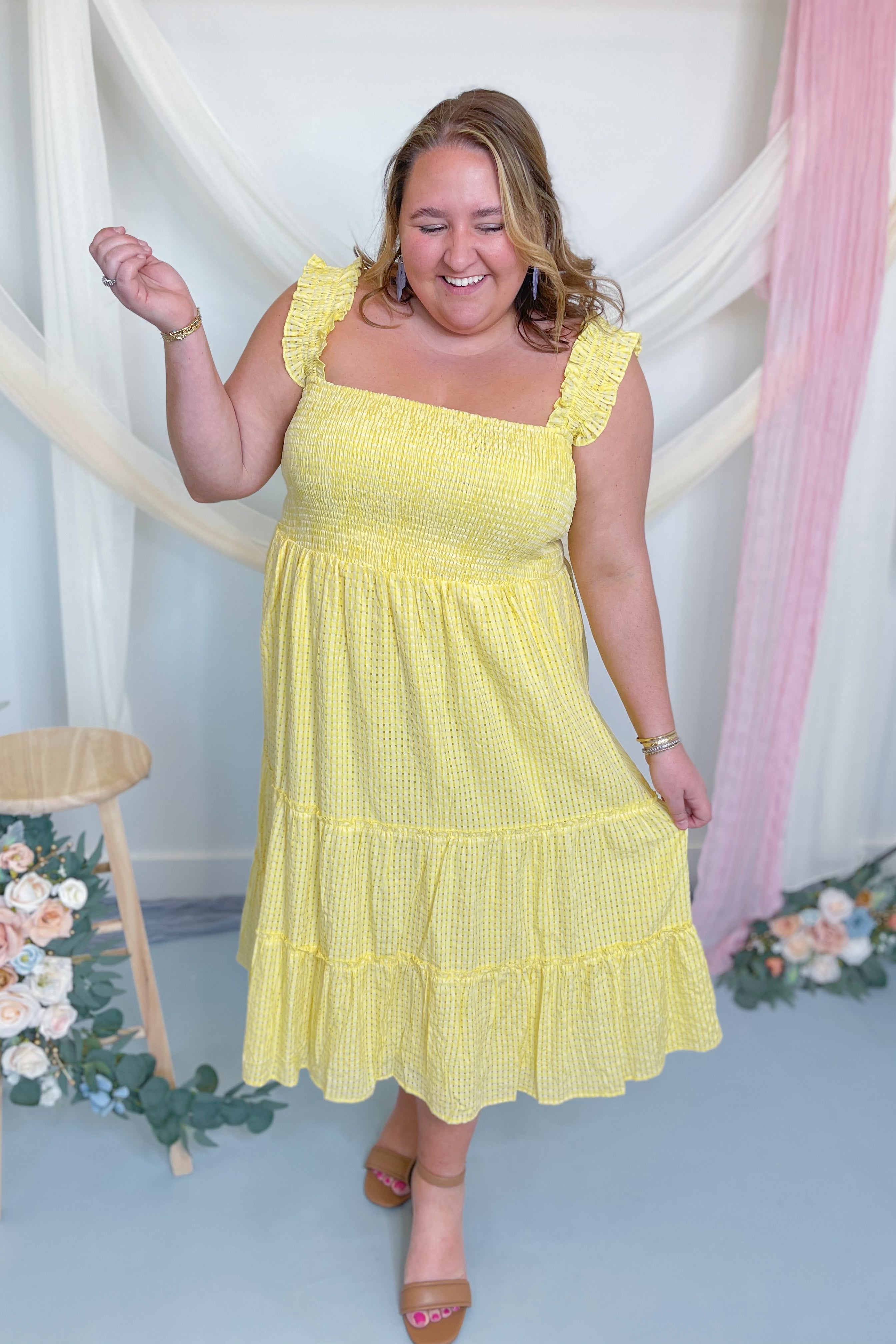 Sunny Tiered Midi Dress - Coremarkets