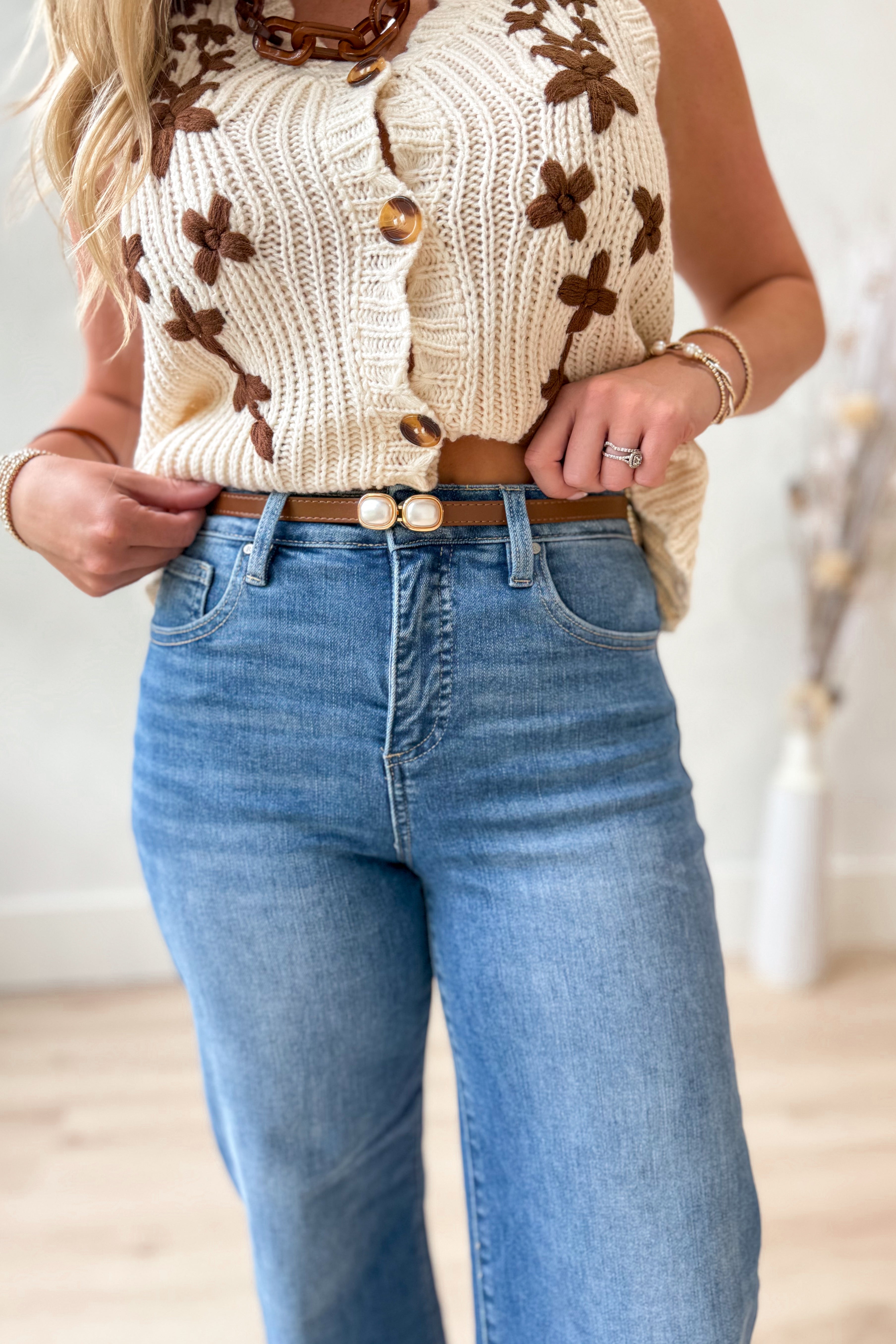 Pearl Buckle Belt (multi) - Coremarkets