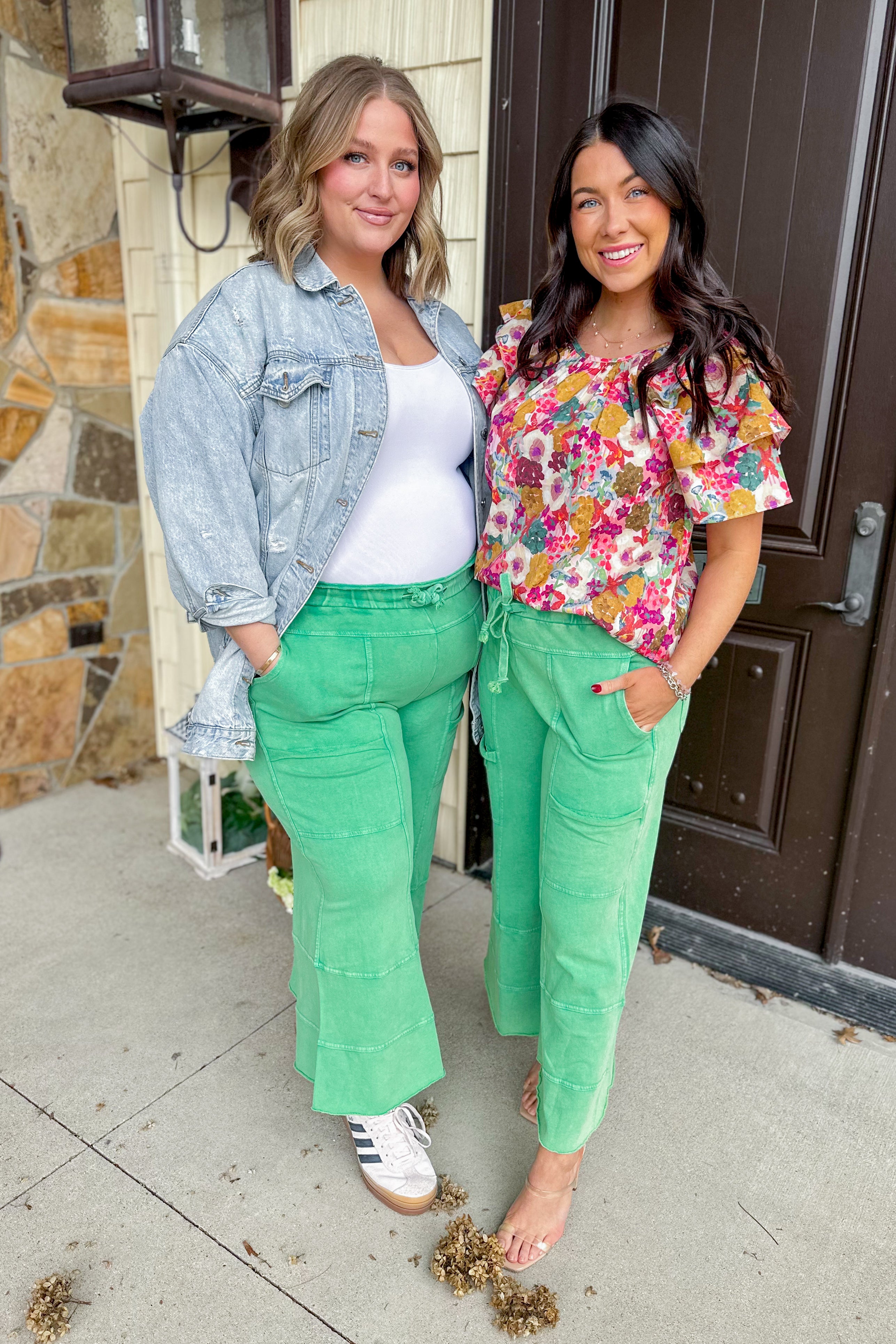 Bradley Mineral Washed Terry Knit Wide Leg Pants - Coremarkets