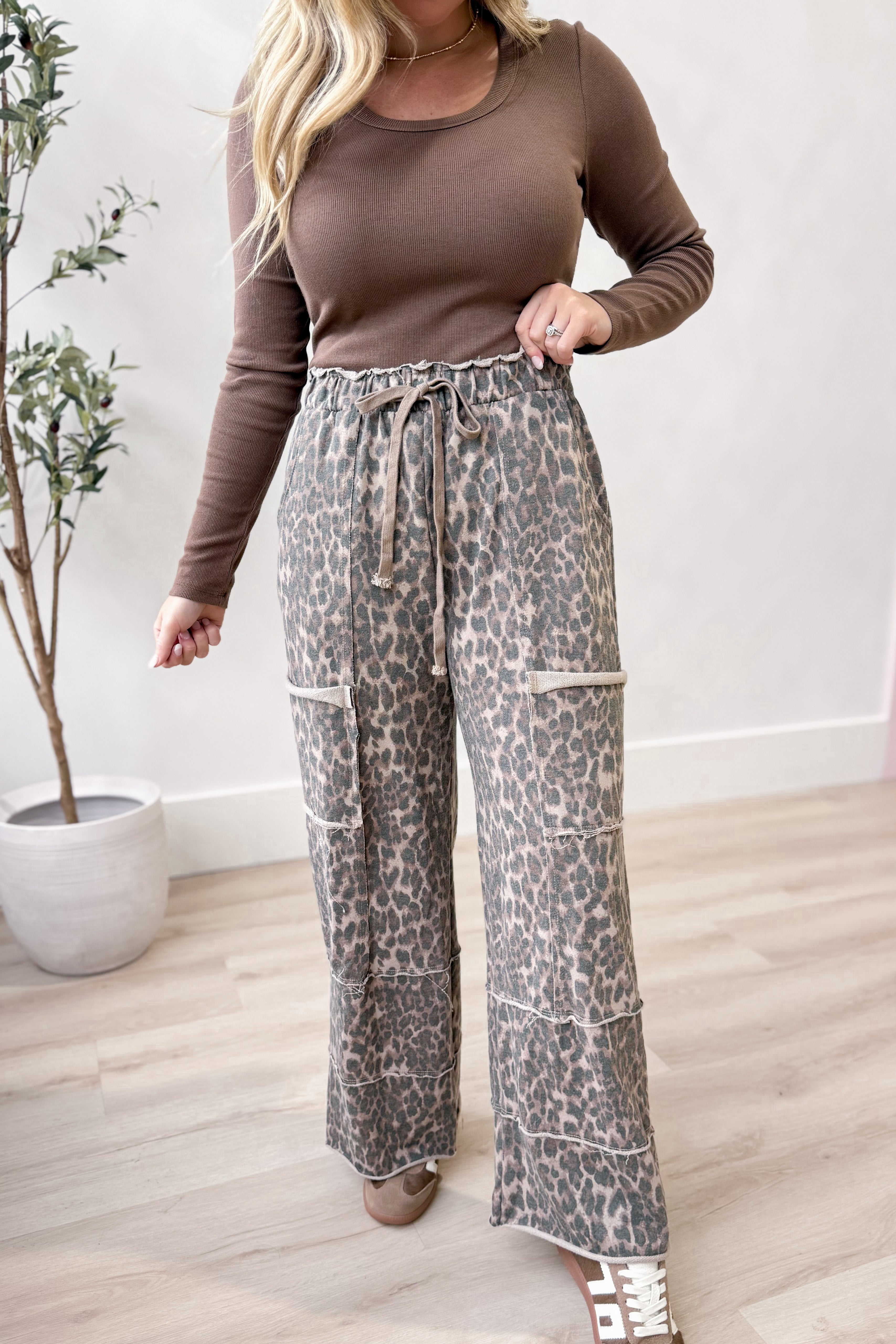 Lola Animal Printed Wide Leg Pant - Coremarkets