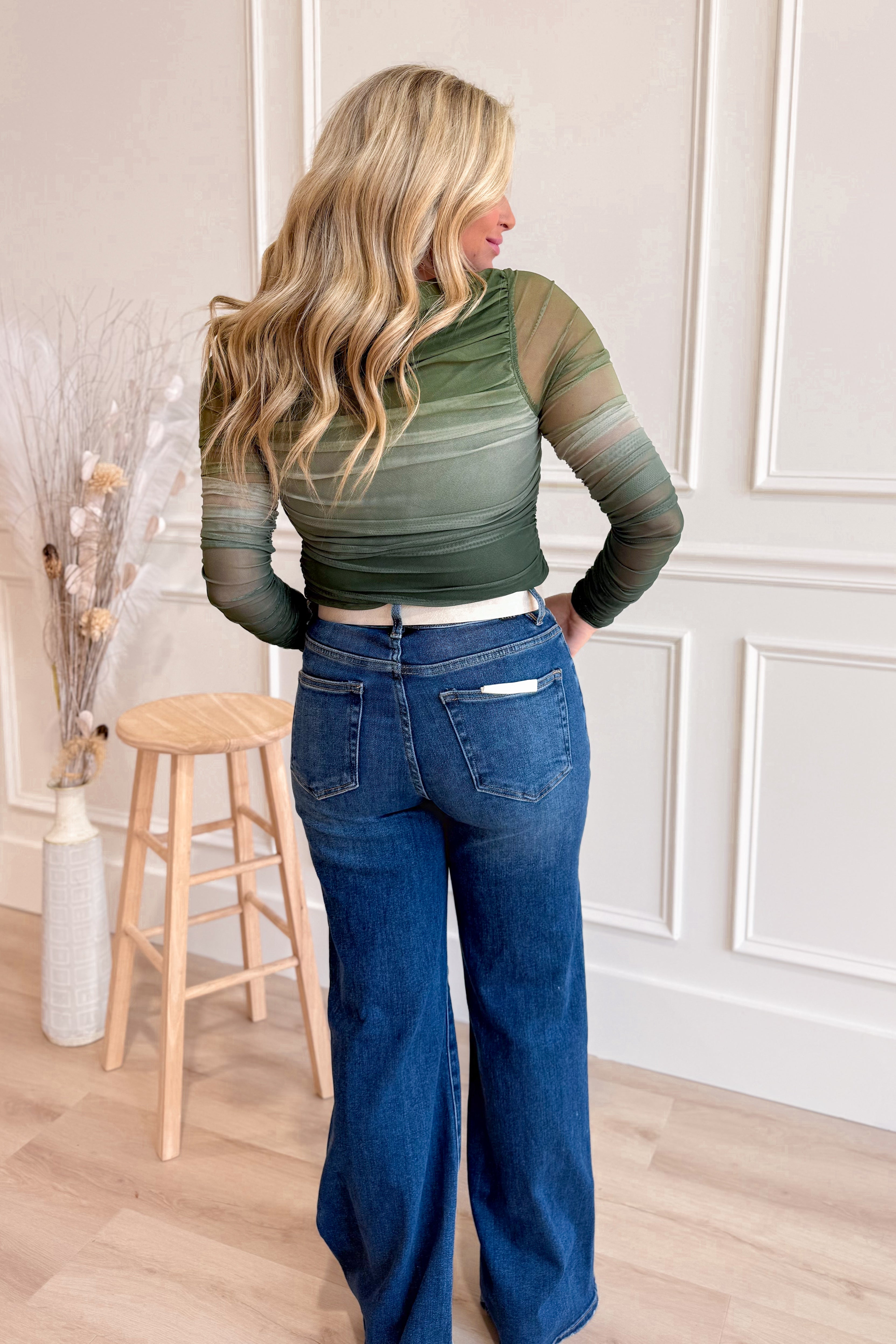 Lynette Long Sleeve Ombre Top - Coremarkets
