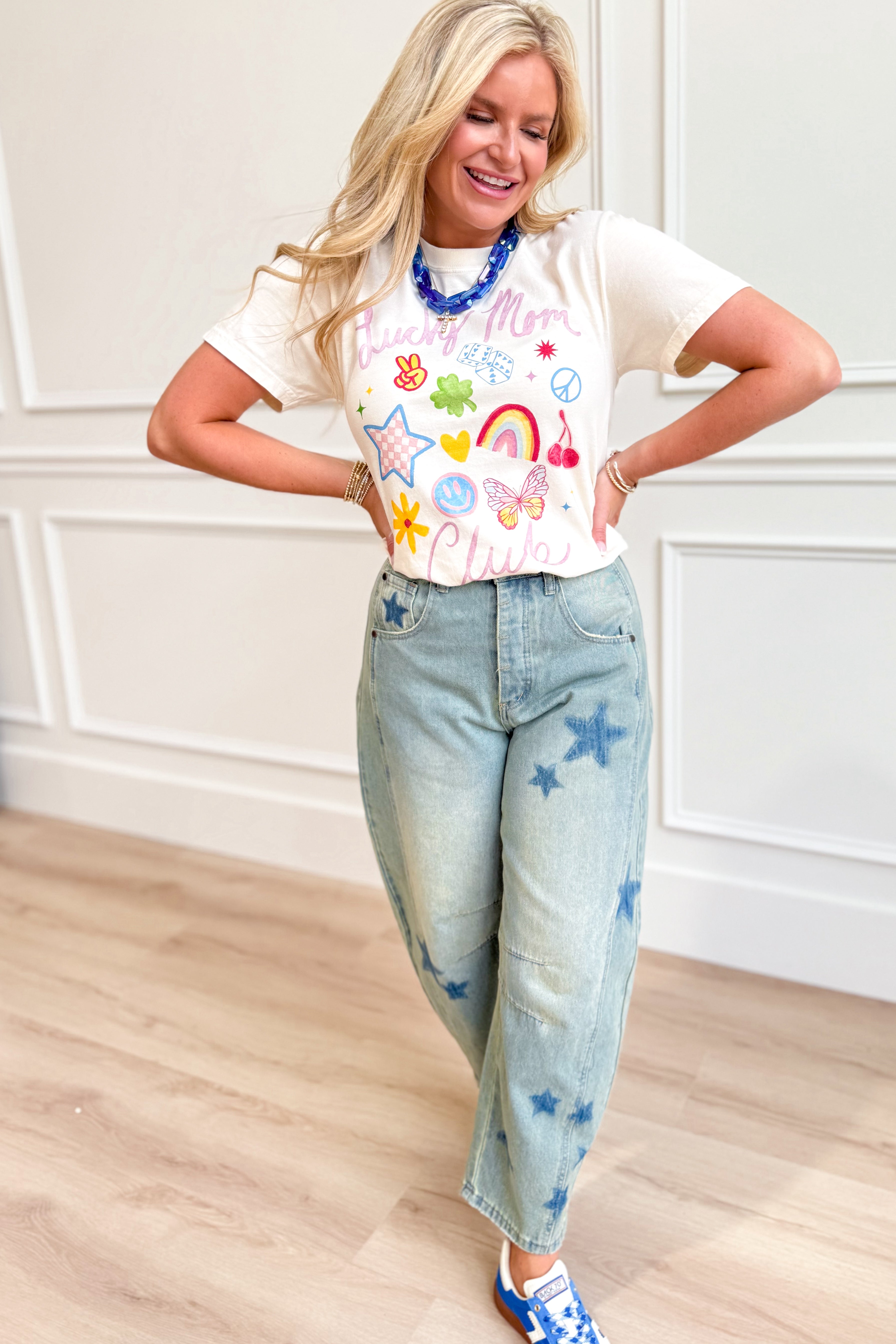 Lucky Mom Club Graphic T-Shirt - Coremarkets