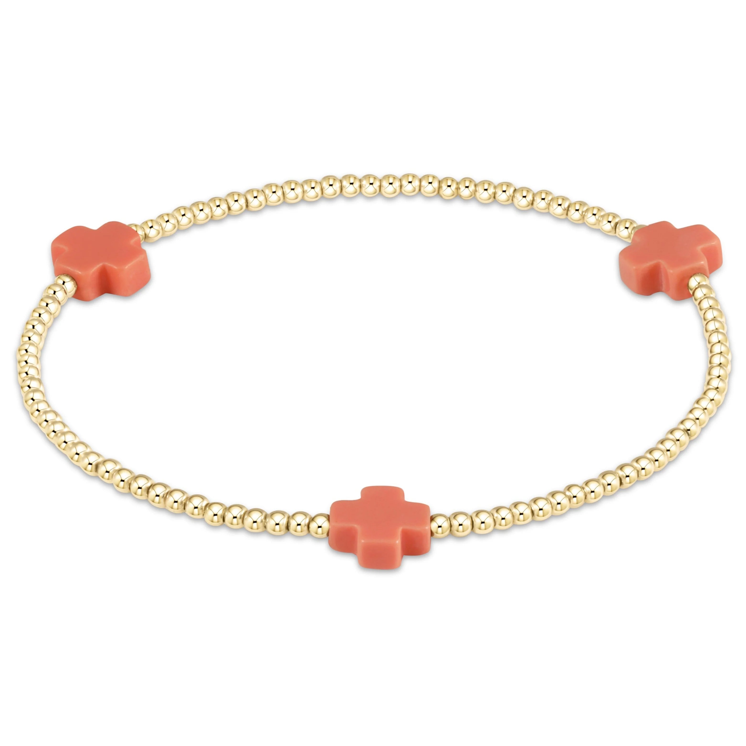 Enewton 2mm Signature Cross Gold Bracelet - Coremarkets