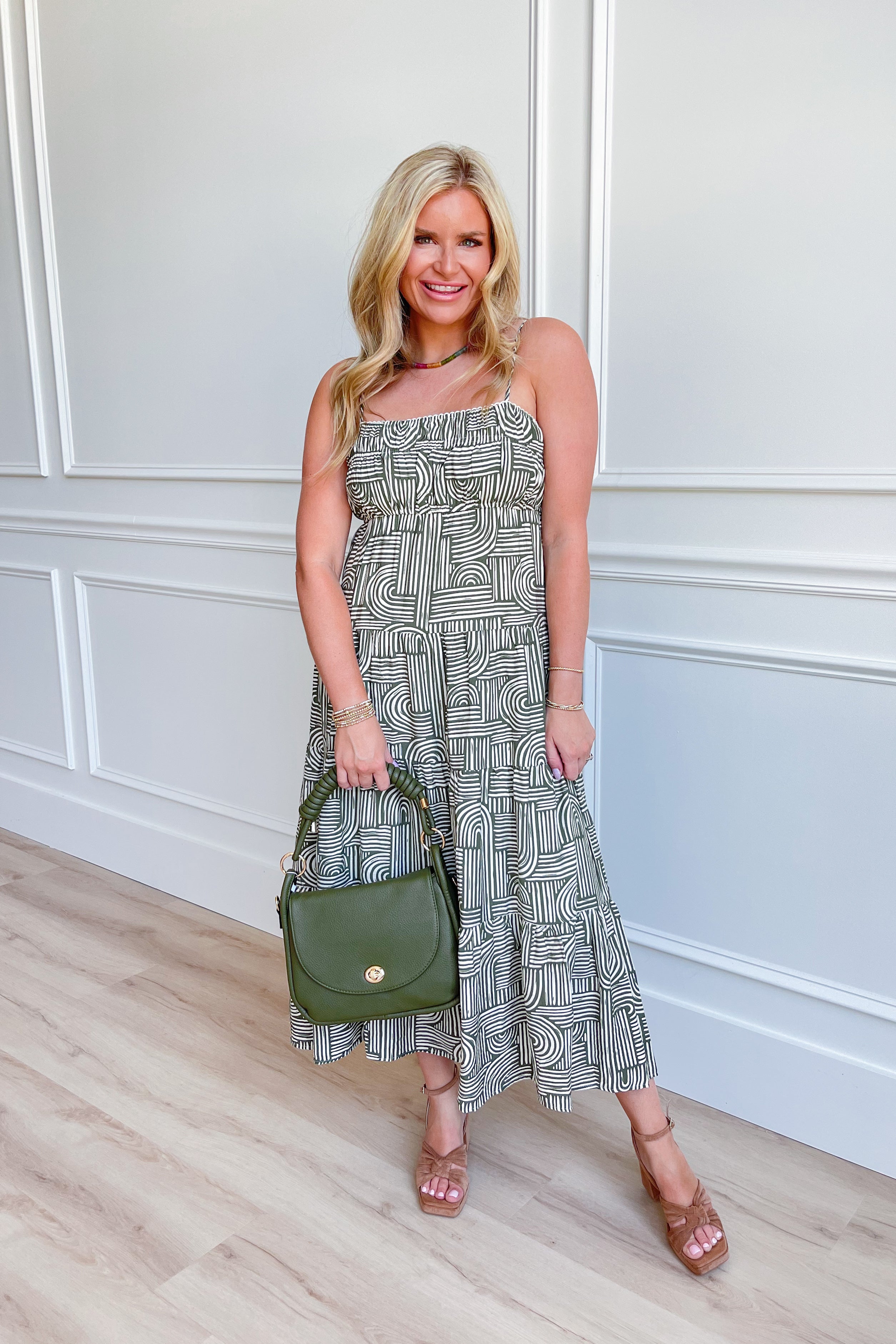 Michelle Abstract Empire Waist Dress - Coremarkets