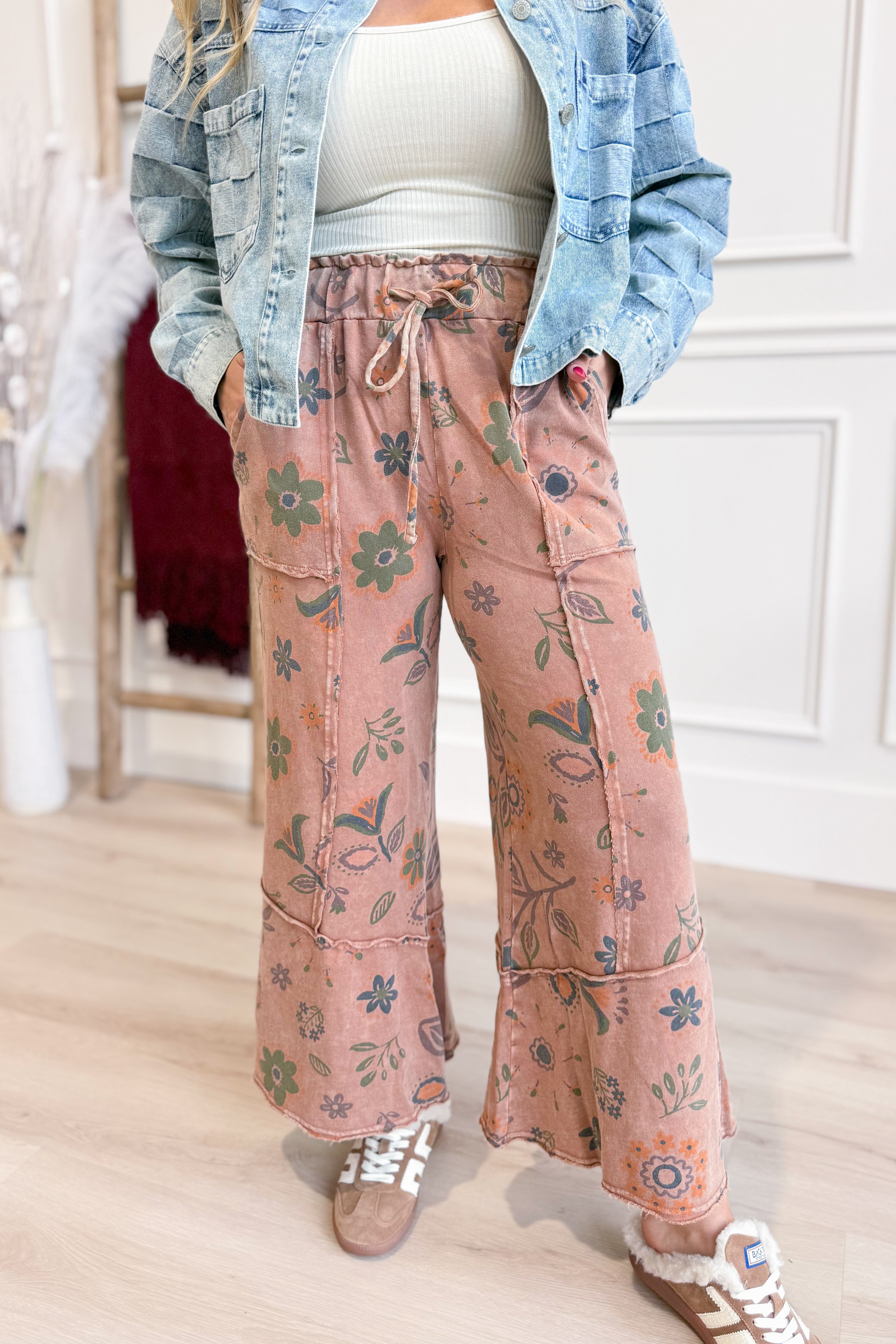 Louise Printed Wide Leg Pant - Coremarkets