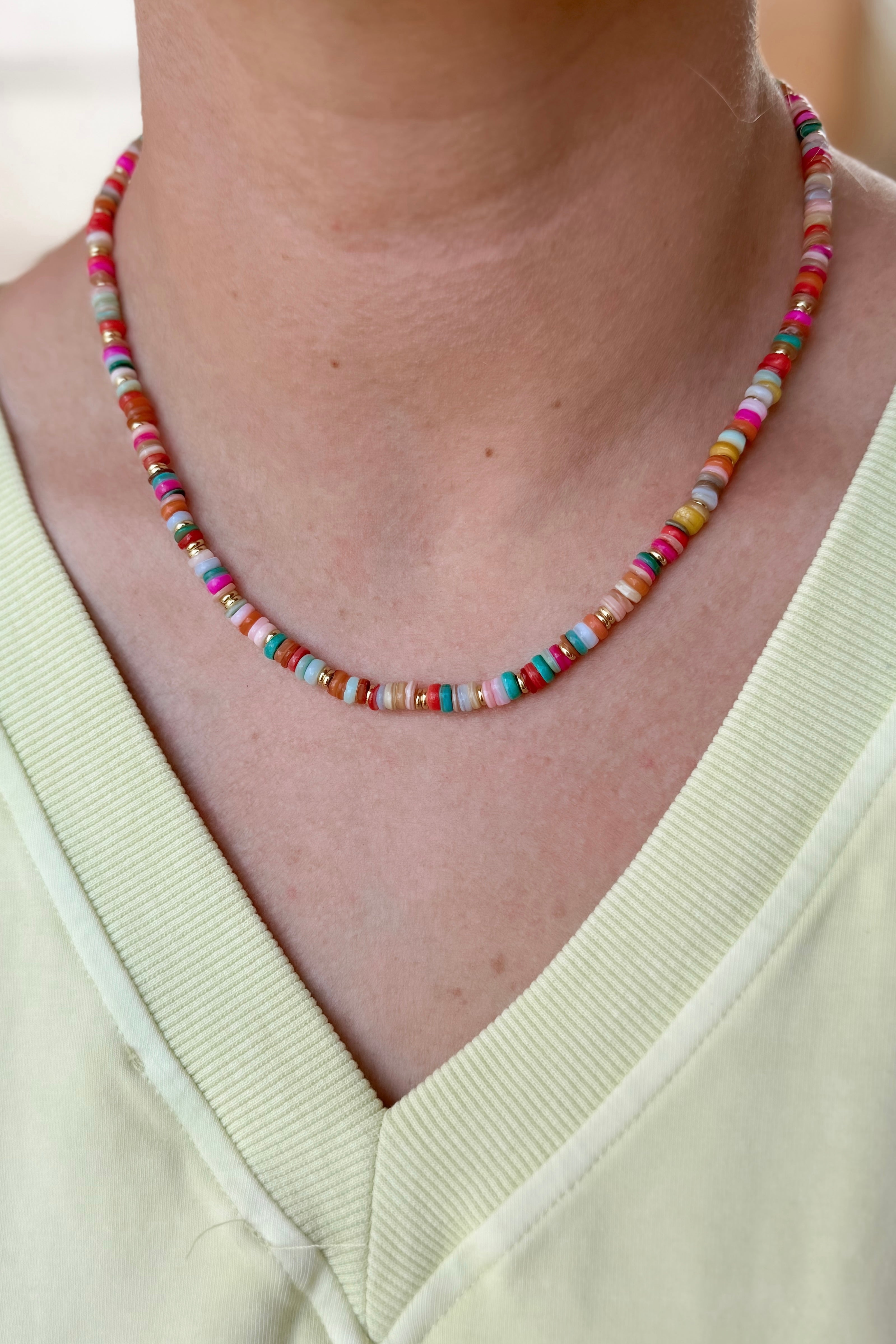 Treasure Jewels Rainbow Bright Gemstone Necklace - Coremarkets