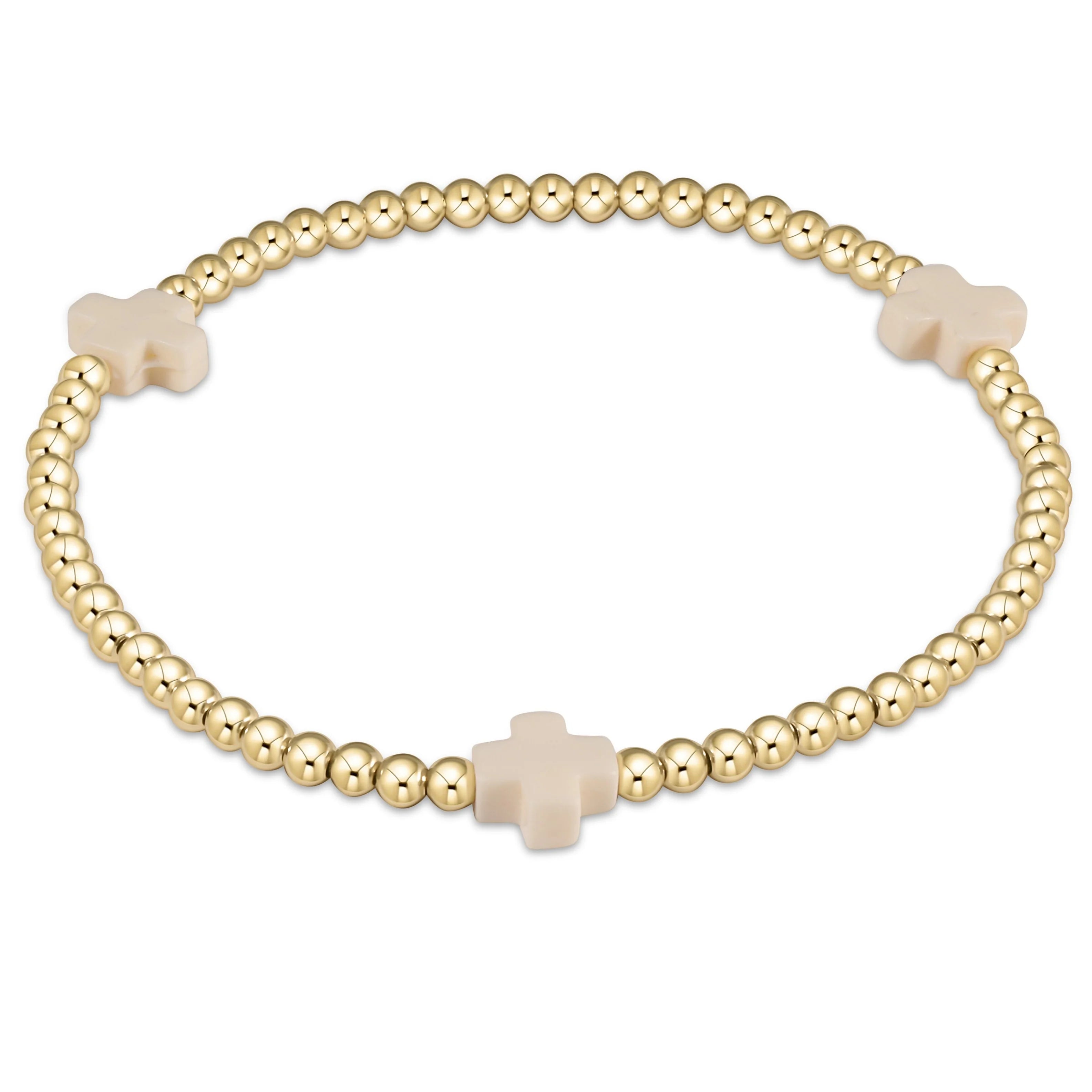 Enewton 3mm Signature Cross Gold Bracelet - Coremarkets