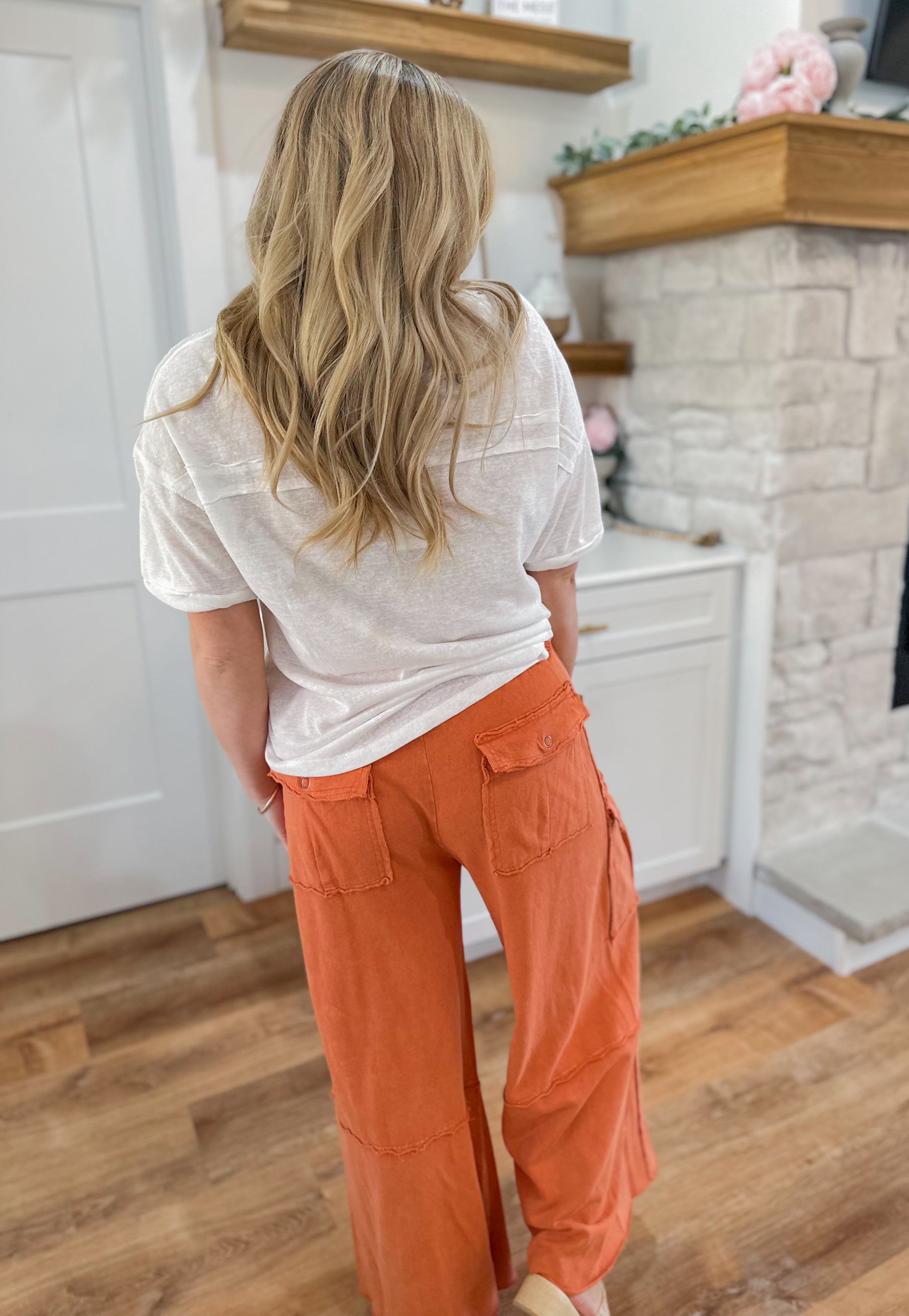 Mateo Mineral Washed Wide Leg Cargo Pants - Coremarkets