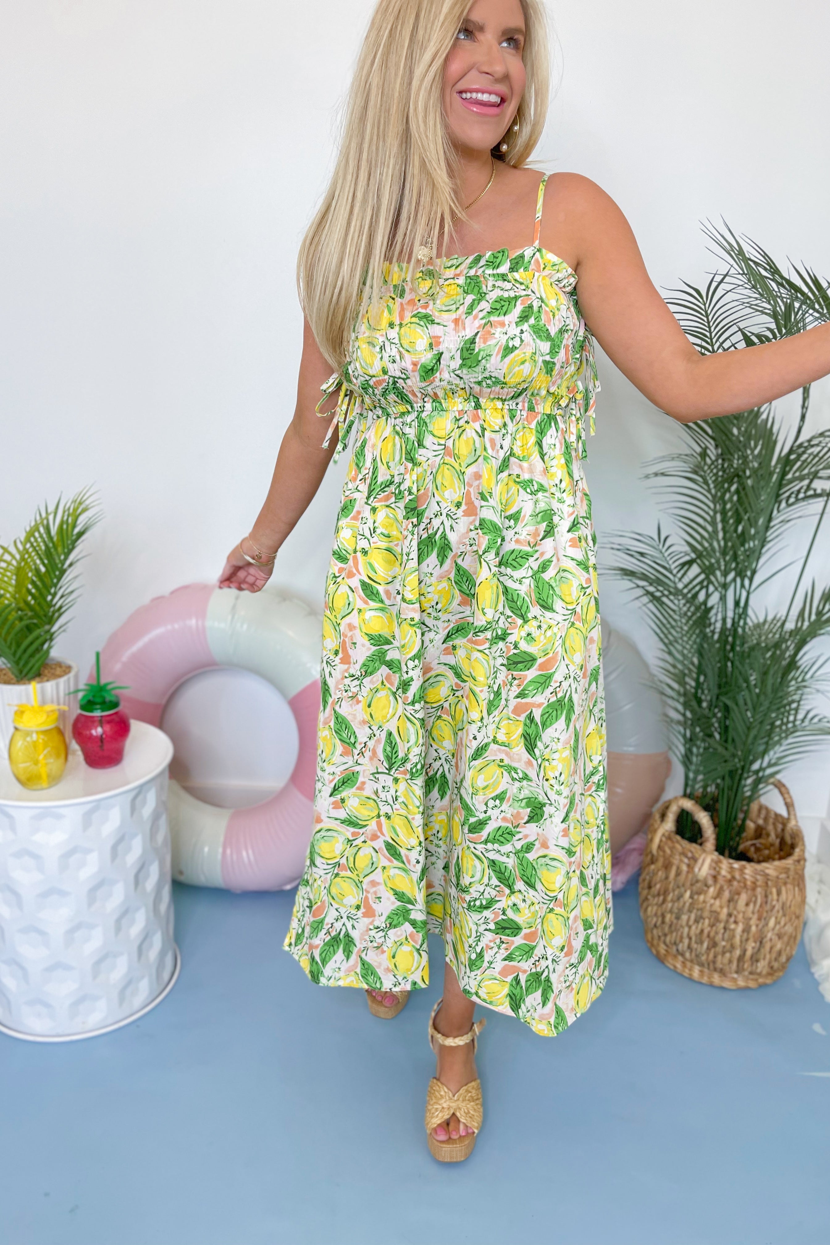 Lemon Grove Bliss Midi Dress - Coremarkets