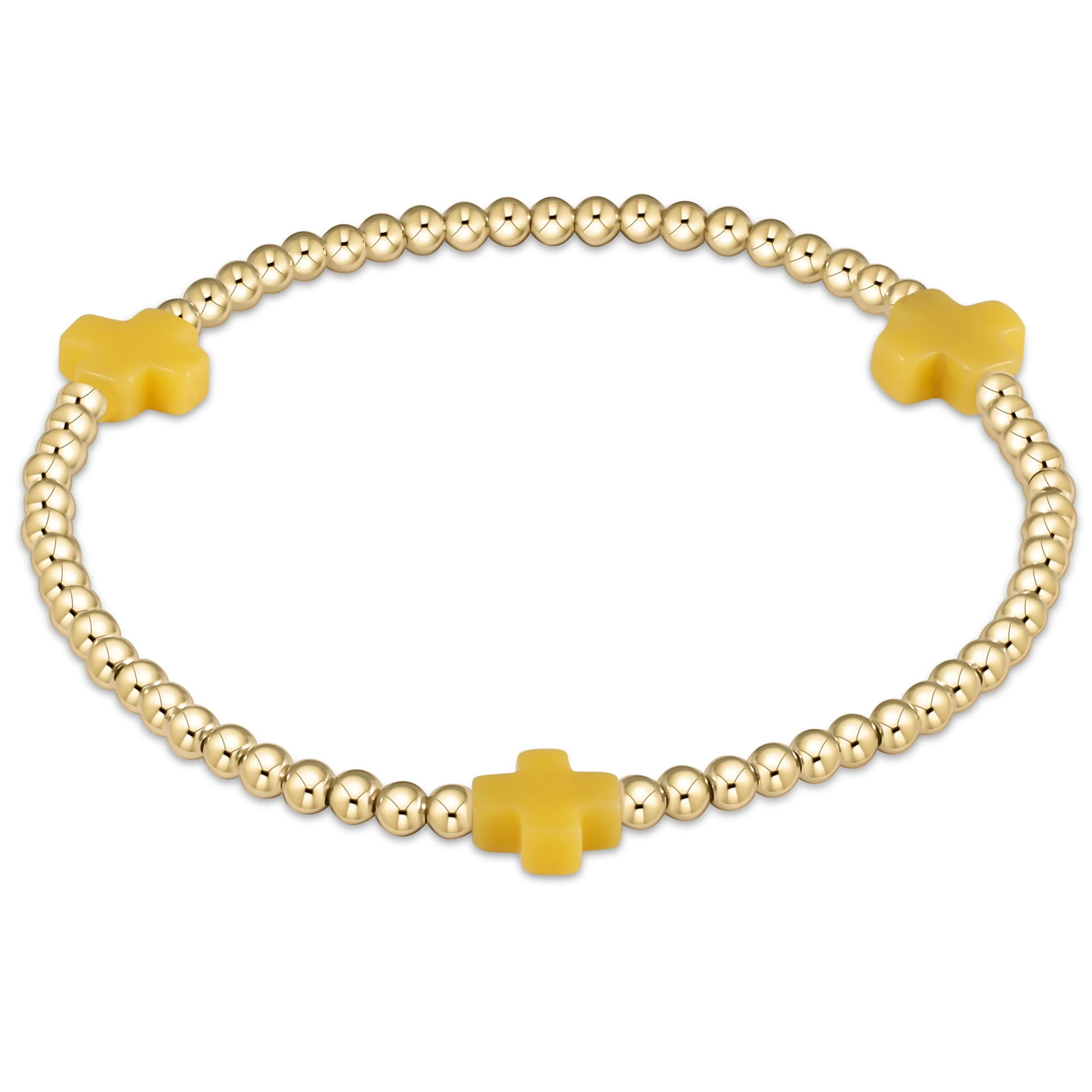 Enewton 3mm Signature Cross Gold Bracelet - Coremarkets