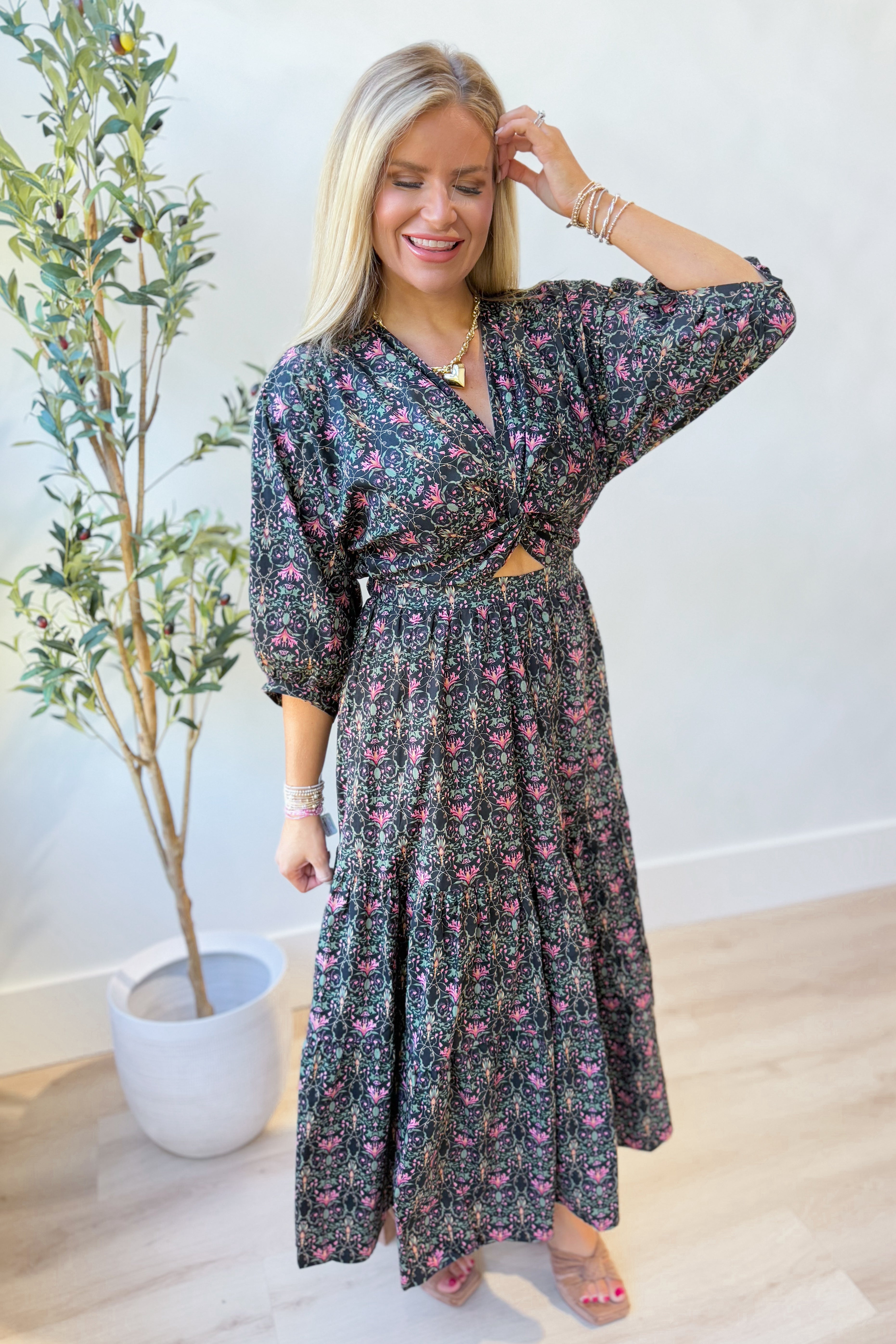 Indigo Garden Maxi Dress - Coremarkets