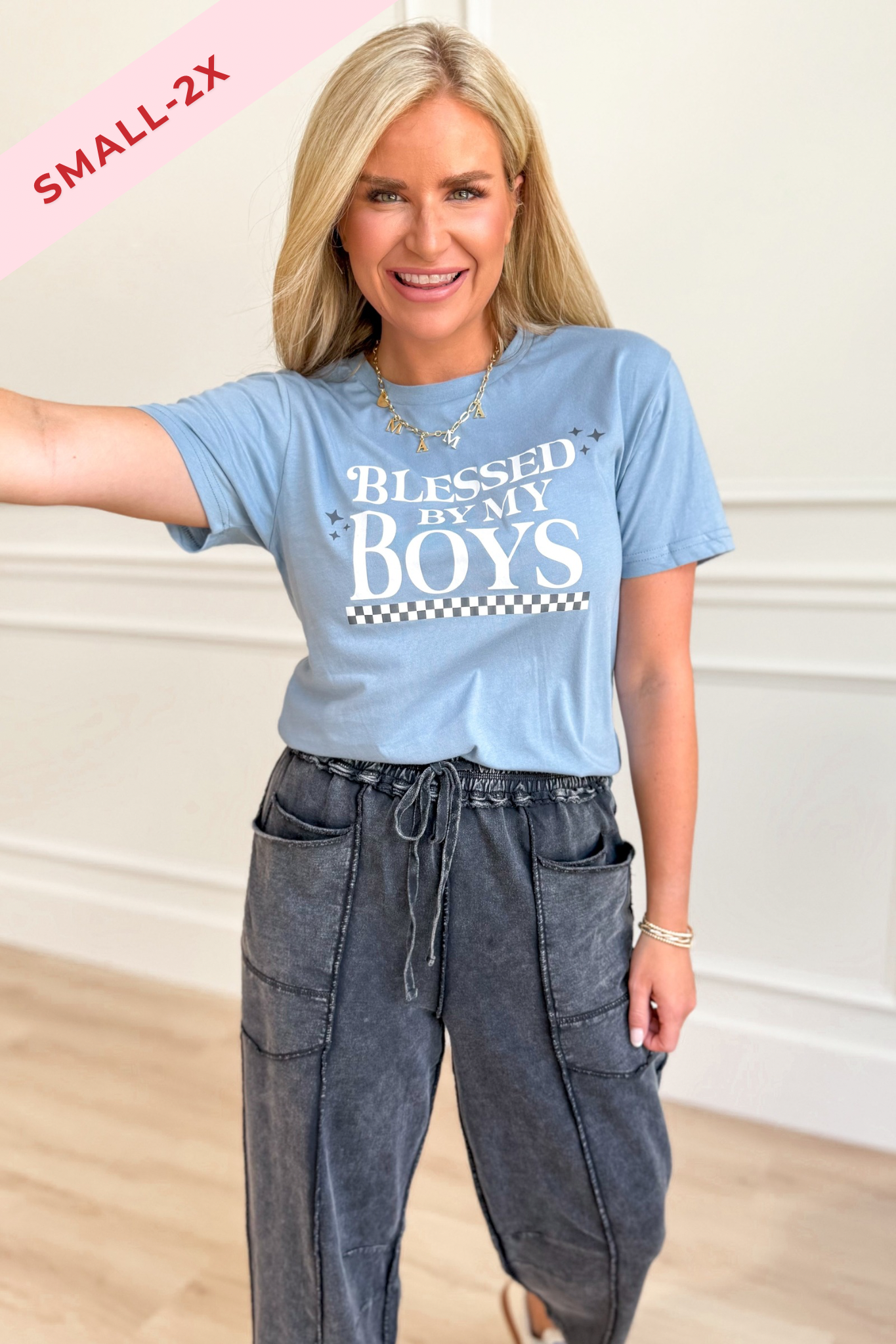 Blessed By My Boys Graphic T-Shirt - Coremarkets