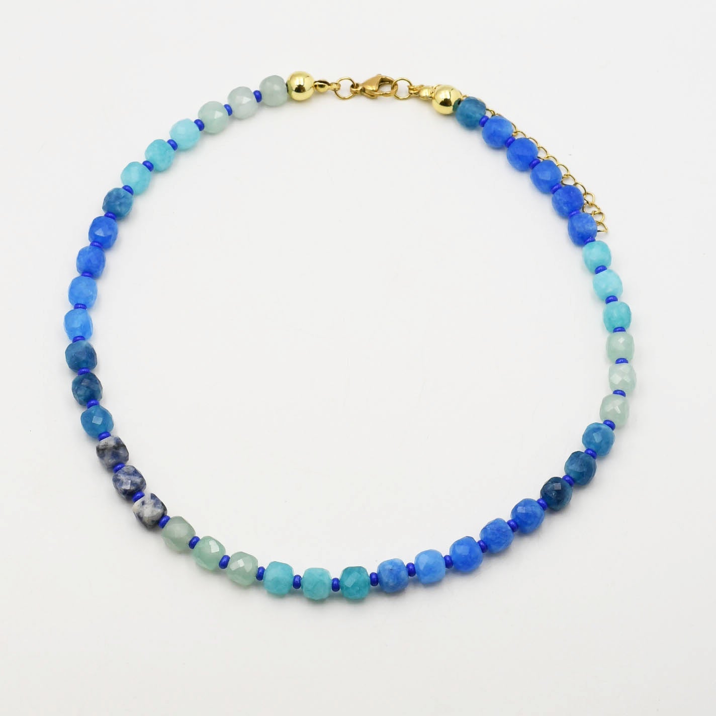 Treasure Jewels Colorful Treasure Blue Gemstone Necklace - Coremarkets