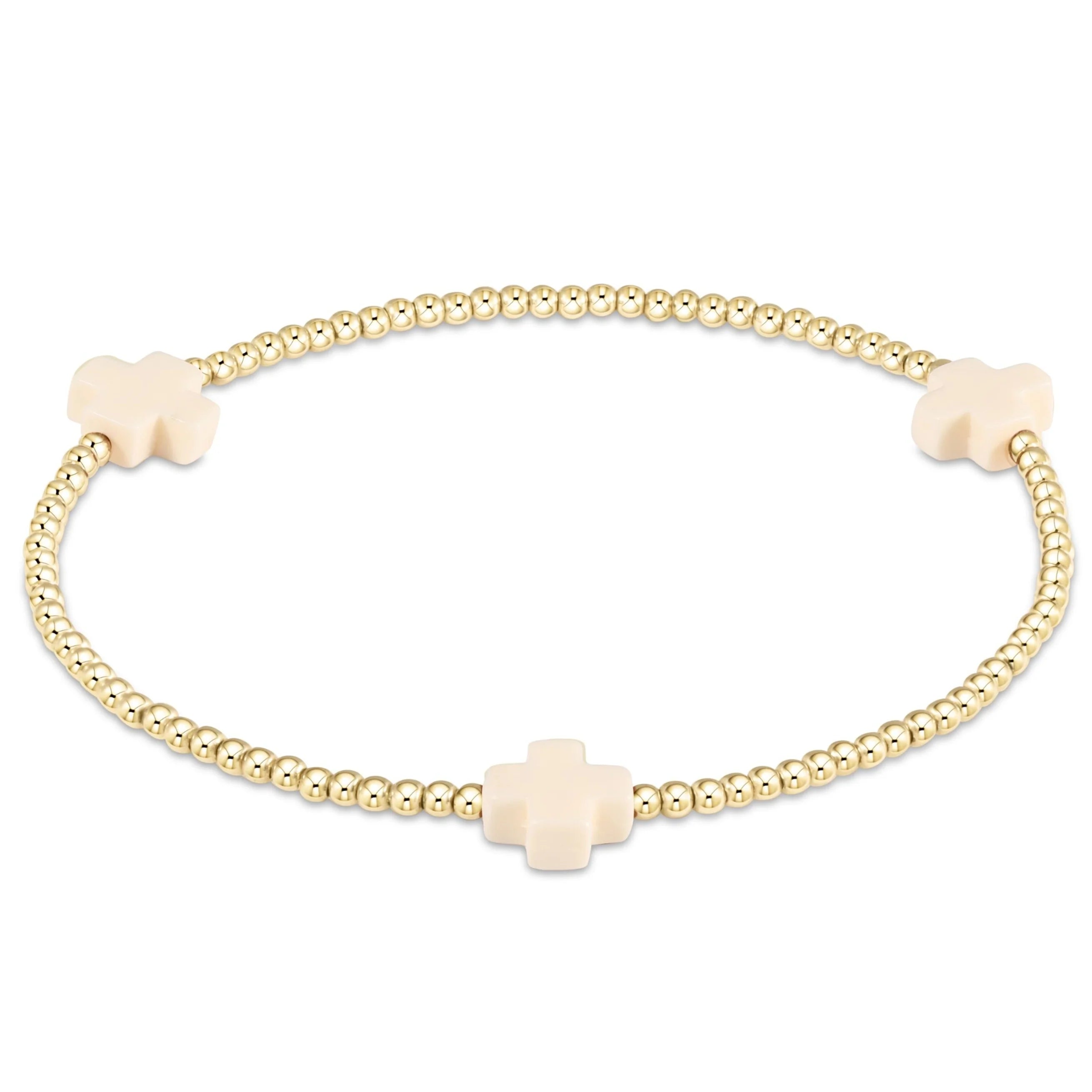 Enewton 2mm Signature Cross Gold Bracelet - Coremarkets