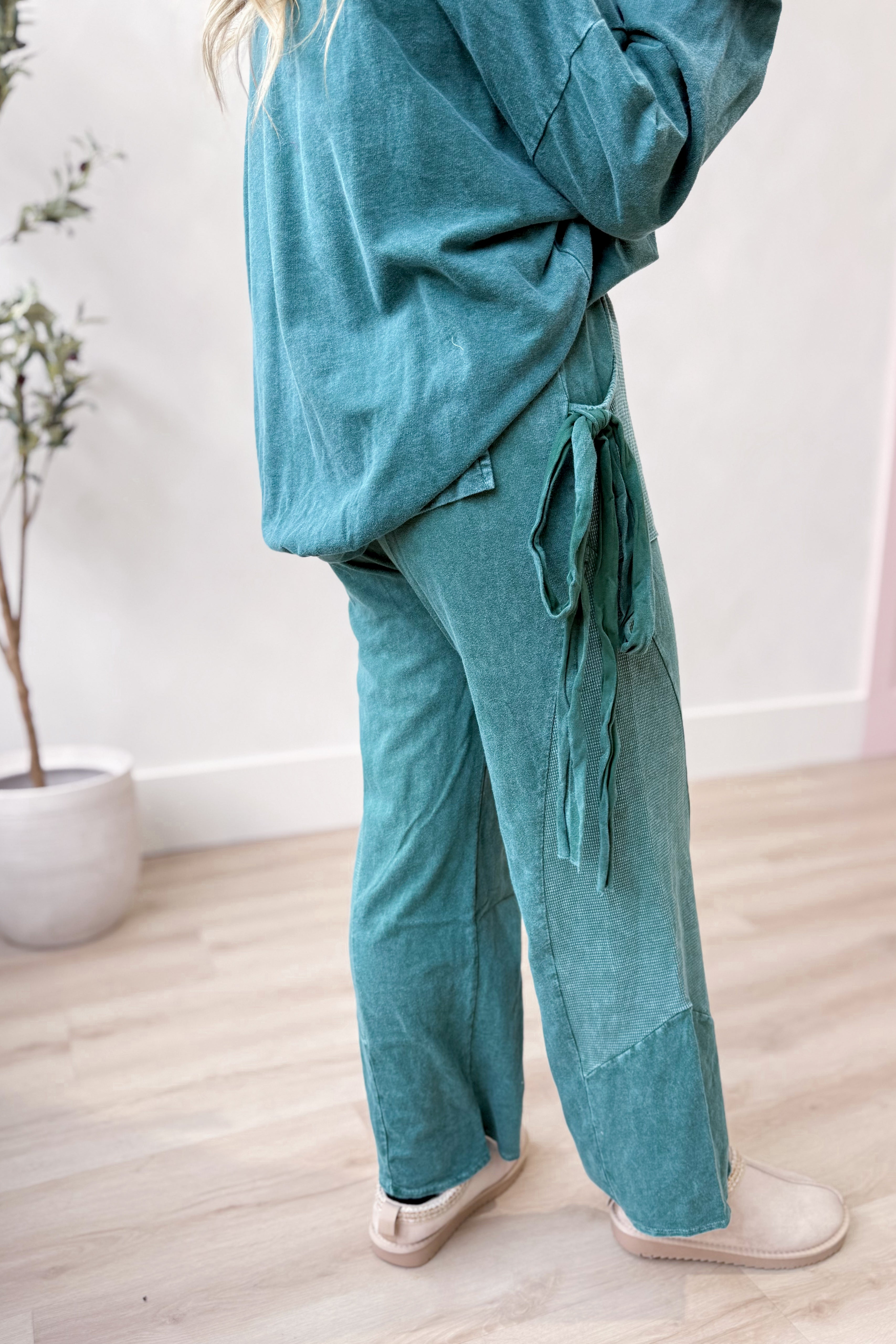 Carrie Mineral Wash Side Bow Pant - Coremarkets