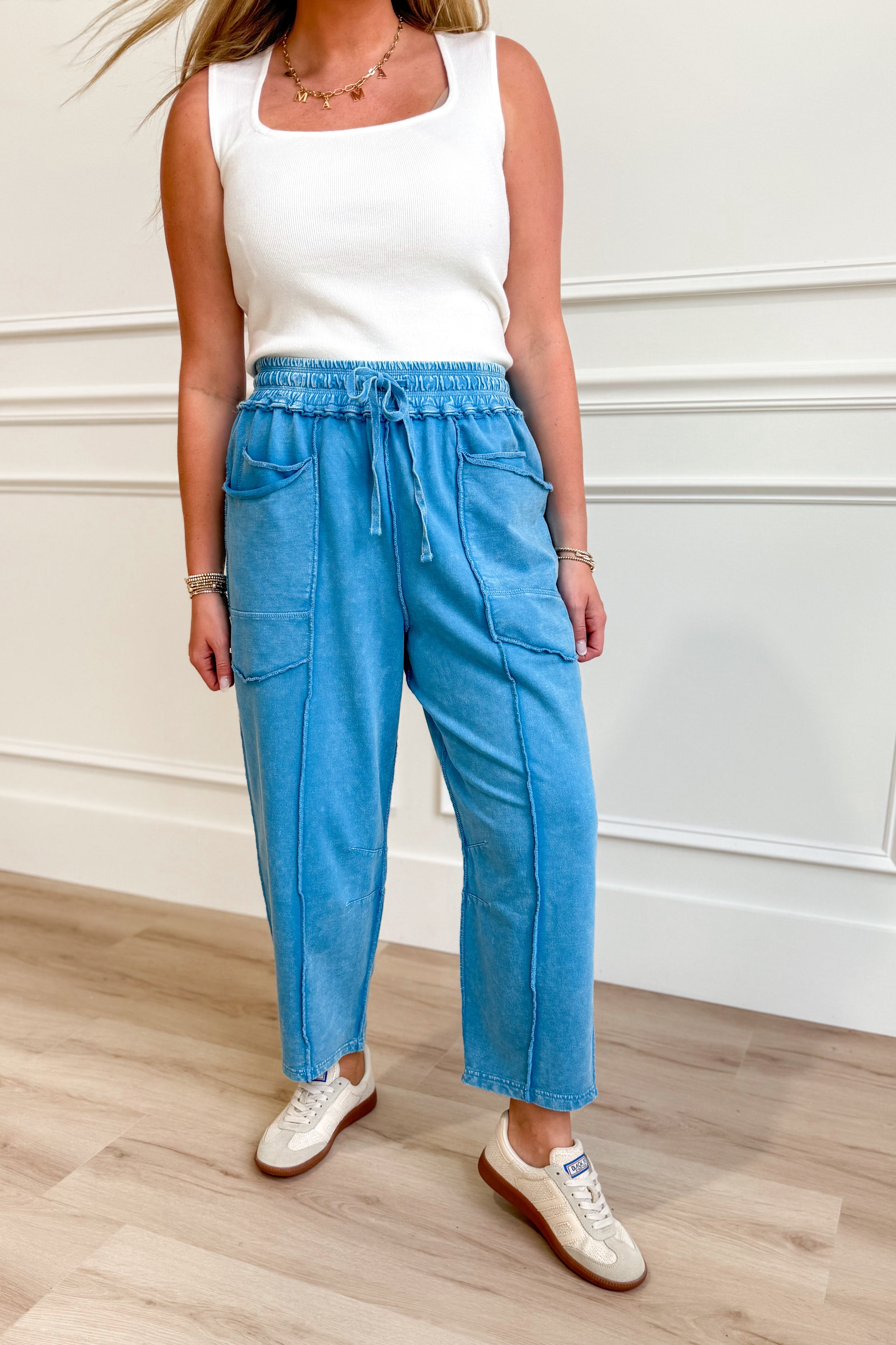 Vinny Mineral Washed Terry Knit Pant - Coremarkets