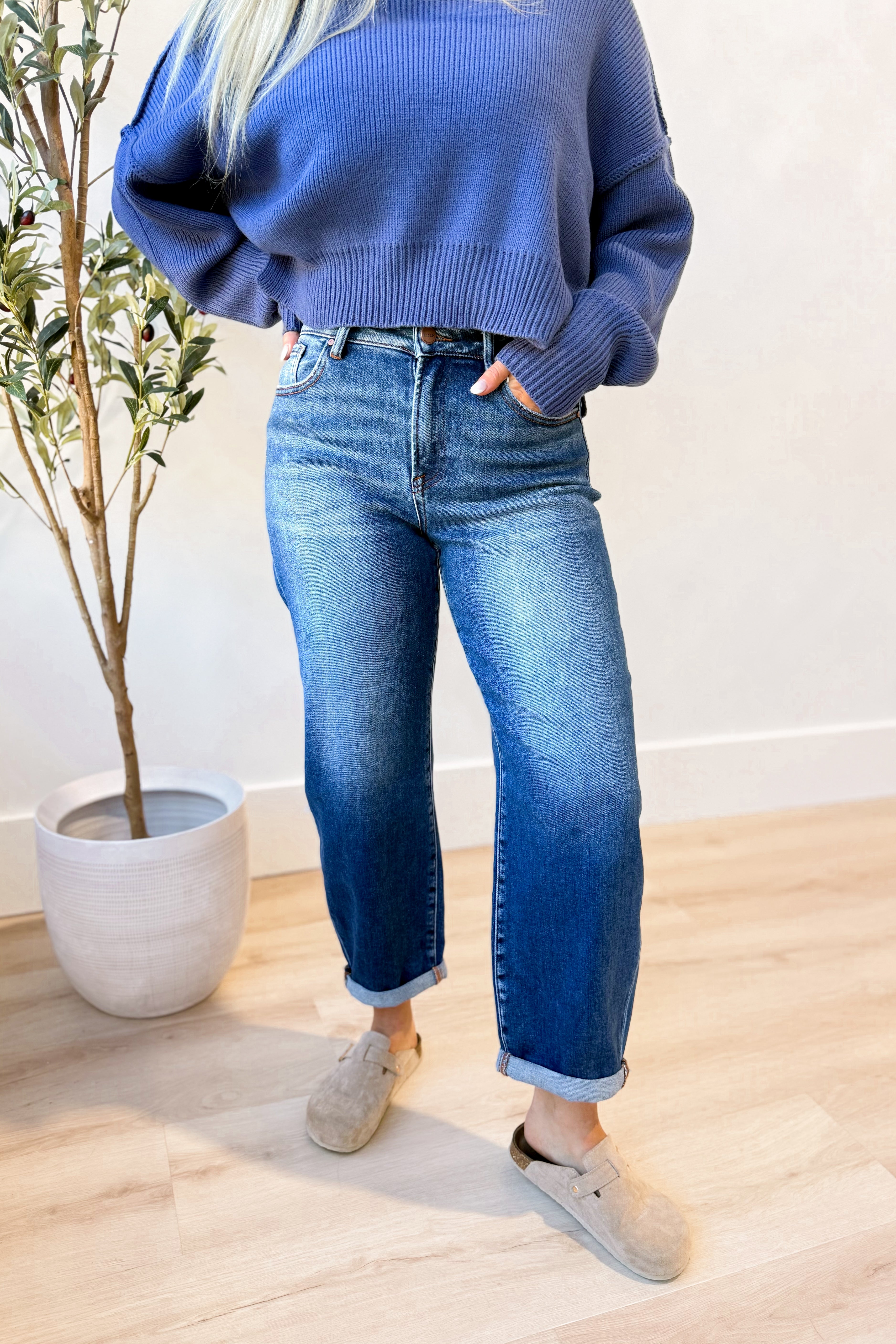 Risen Cody Mid Rise Barrel Jeans [0-3XL] - Coremarkets