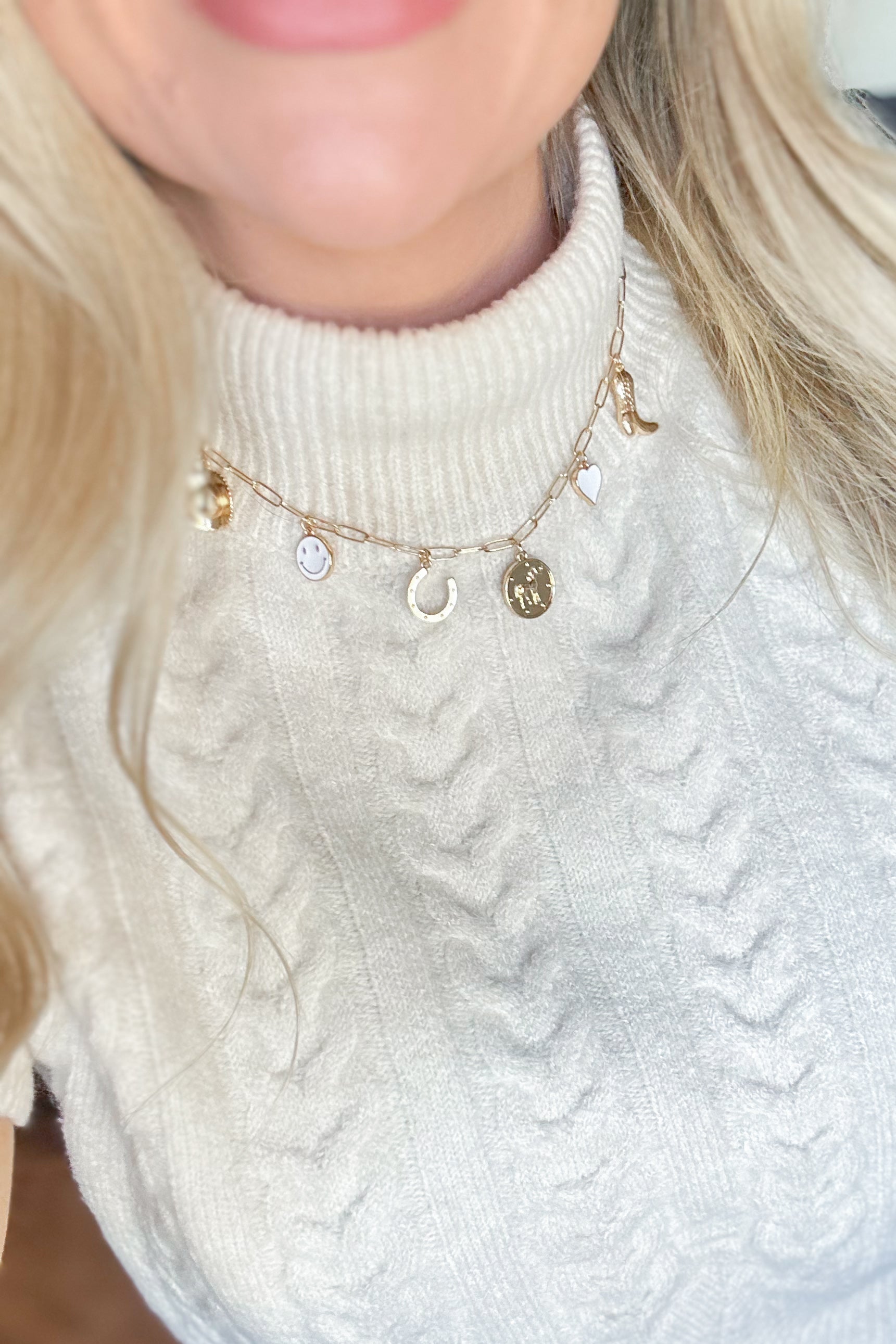 Charm Necklace ~ Gold "Western" Charm Necklace - Coremarkets