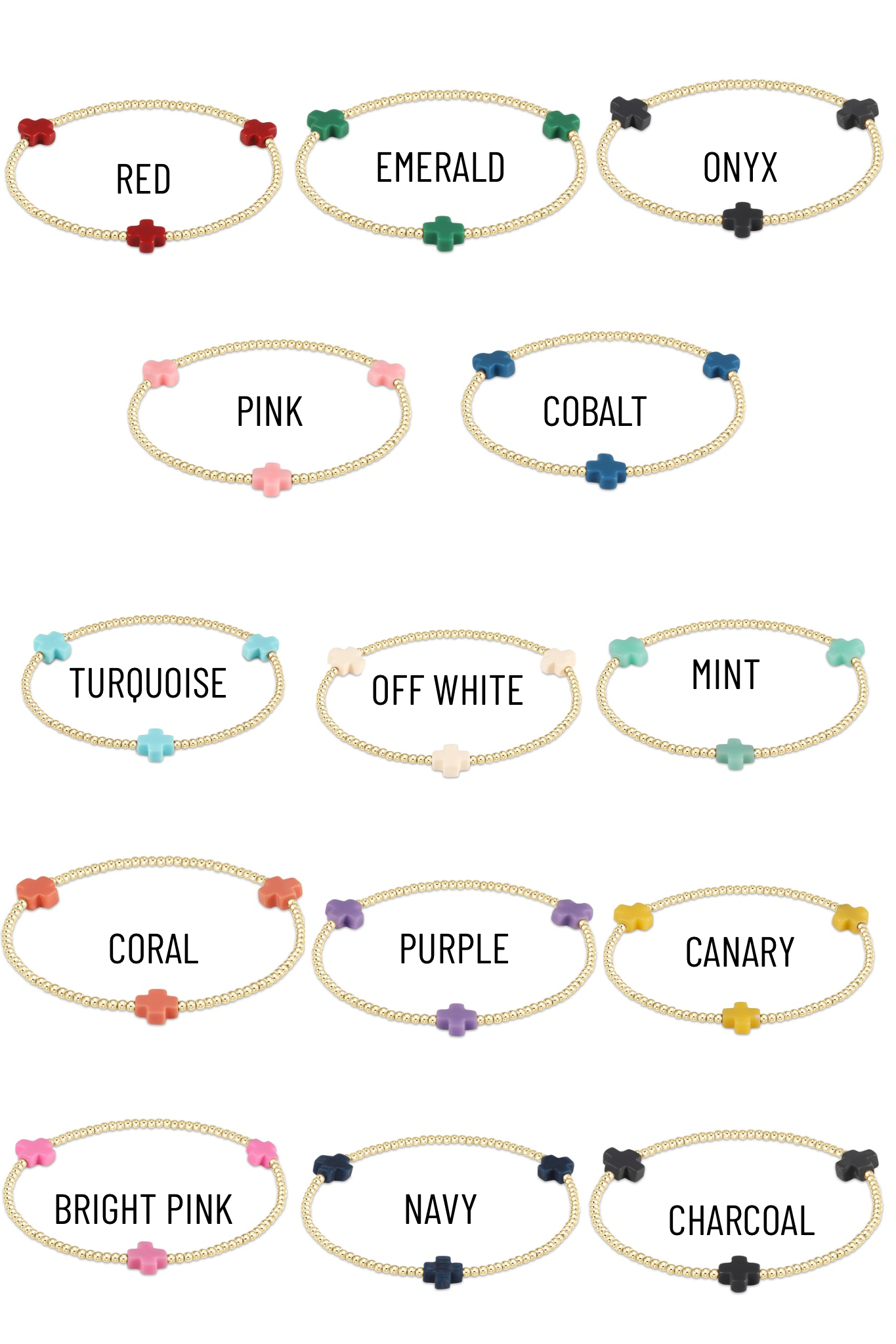 Enewton 2mm Signature Cross Gold Bracelet - Coremarkets