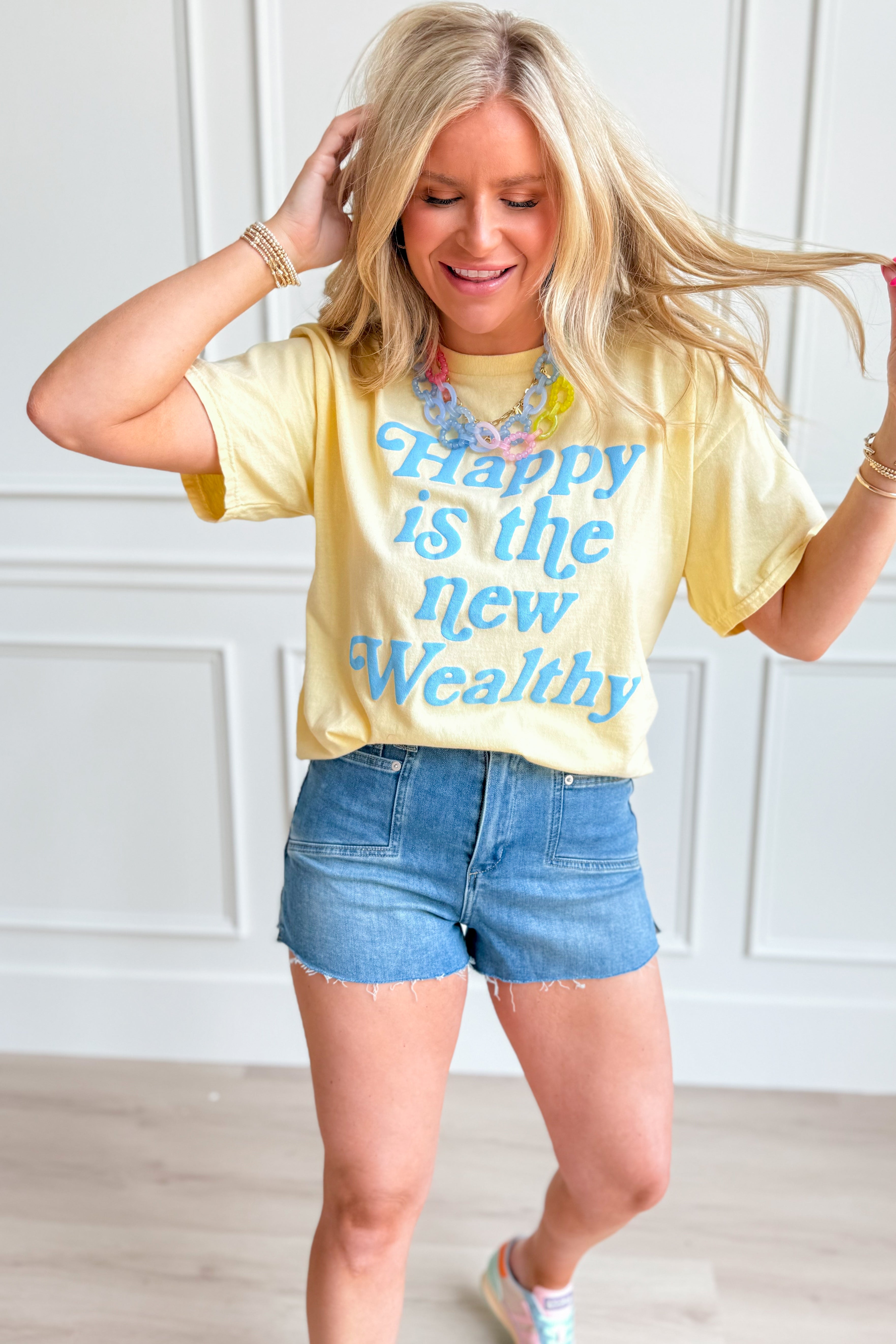 Happy Is The New Wealthy T-Shirt - Coremarkets