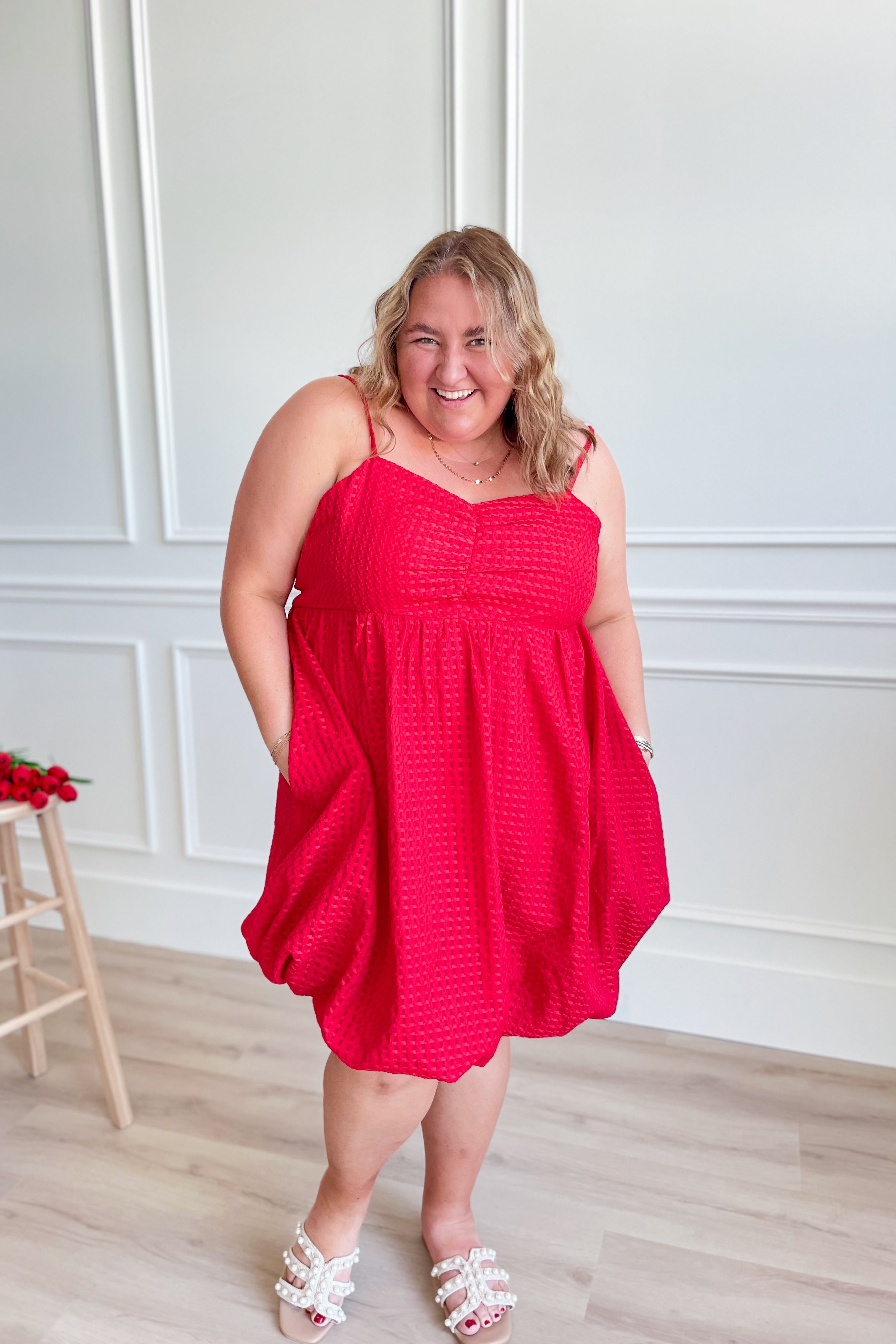 Rosie Bubble Hem Dress - Coremarkets