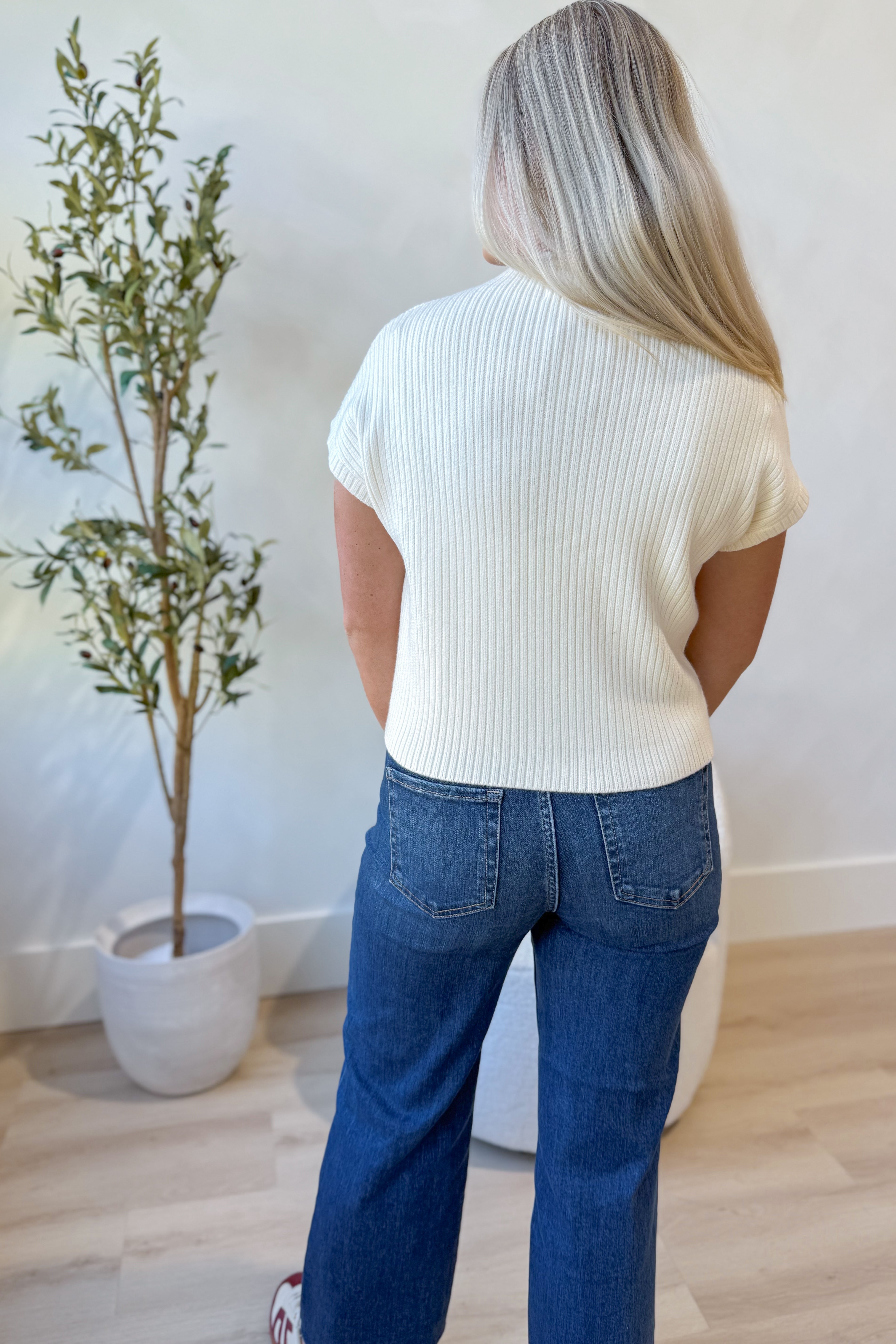 Megan Ribbed Front Pocket Sweater Top - Coremarkets