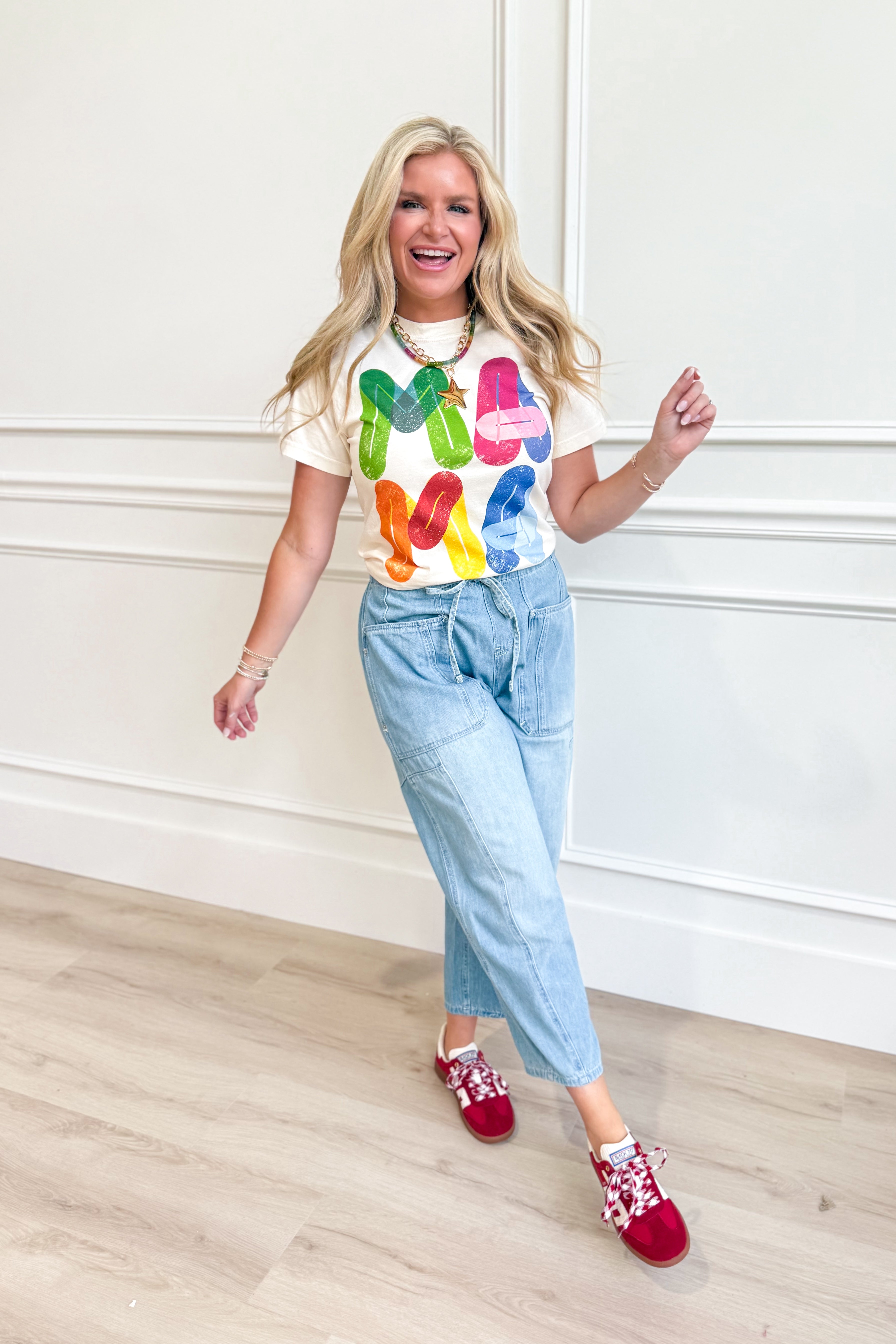 Bright and Cheerful Mama Graphic T-Shirt - Coremarkets
