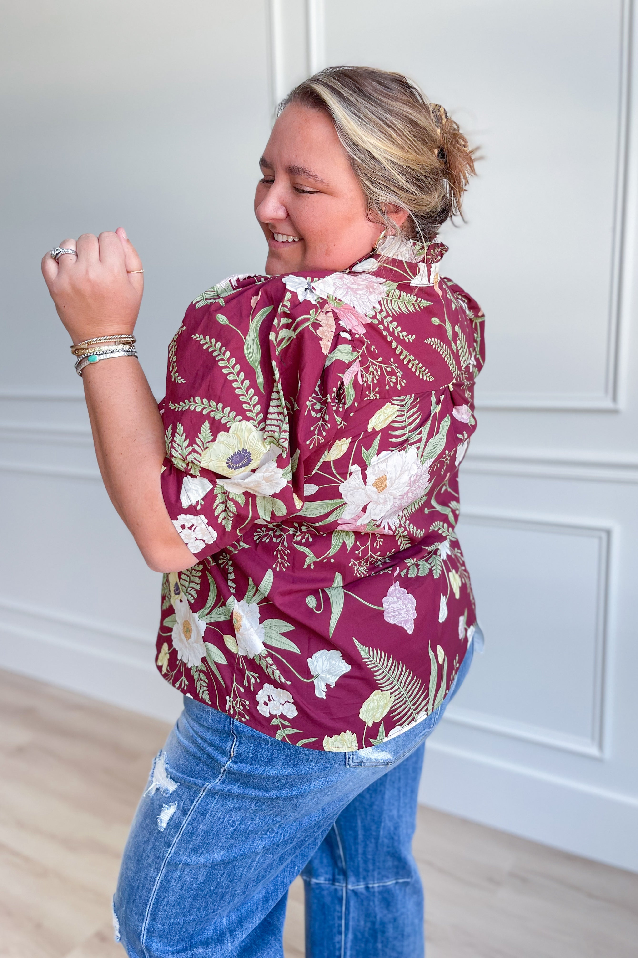 Sandra Floral Puff Sleeve Top - Coremarkets