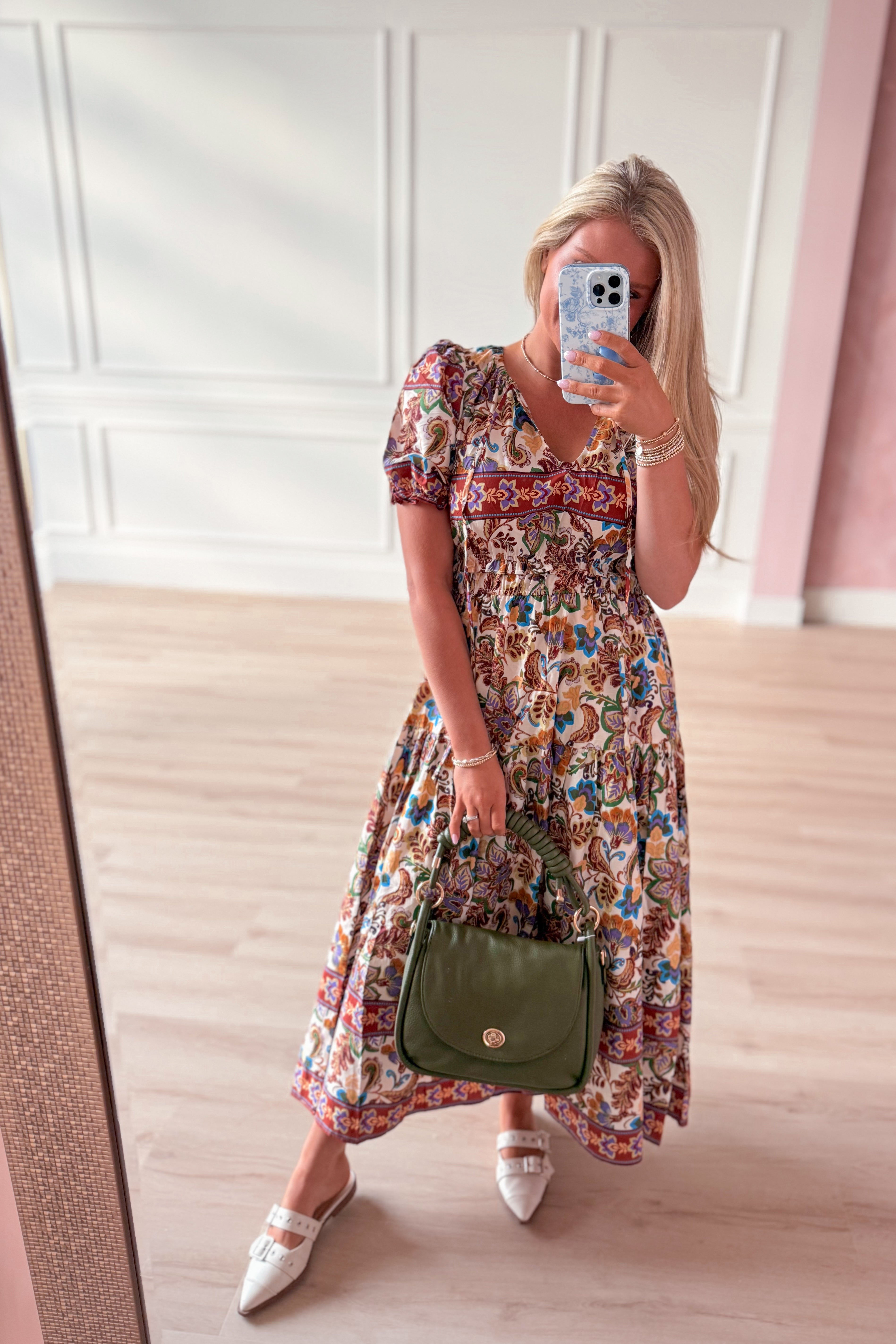 Regal Printed Tapestry Midi Dress - Coremarkets