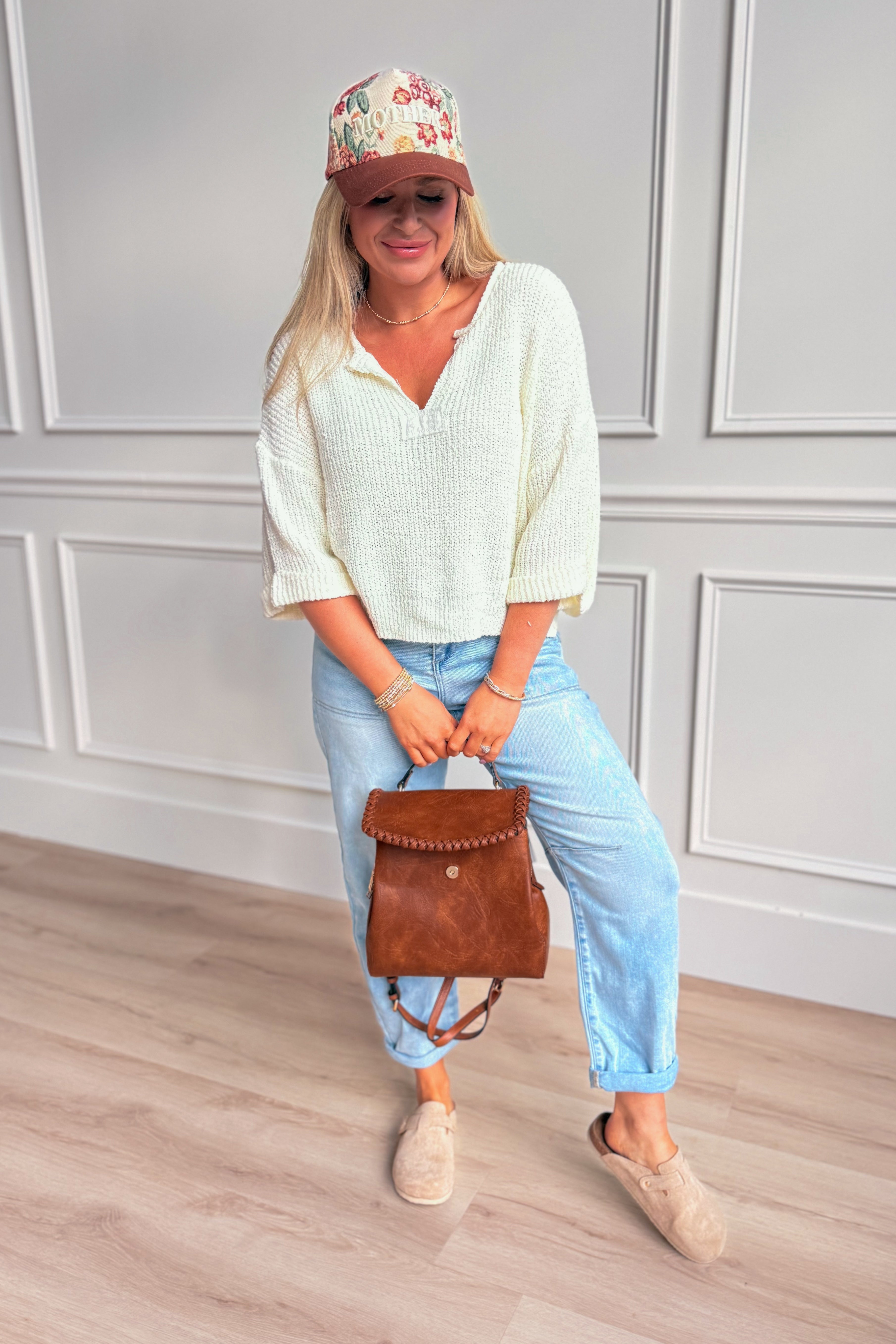 Floral Mother Embroidered Hat - Coremarkets