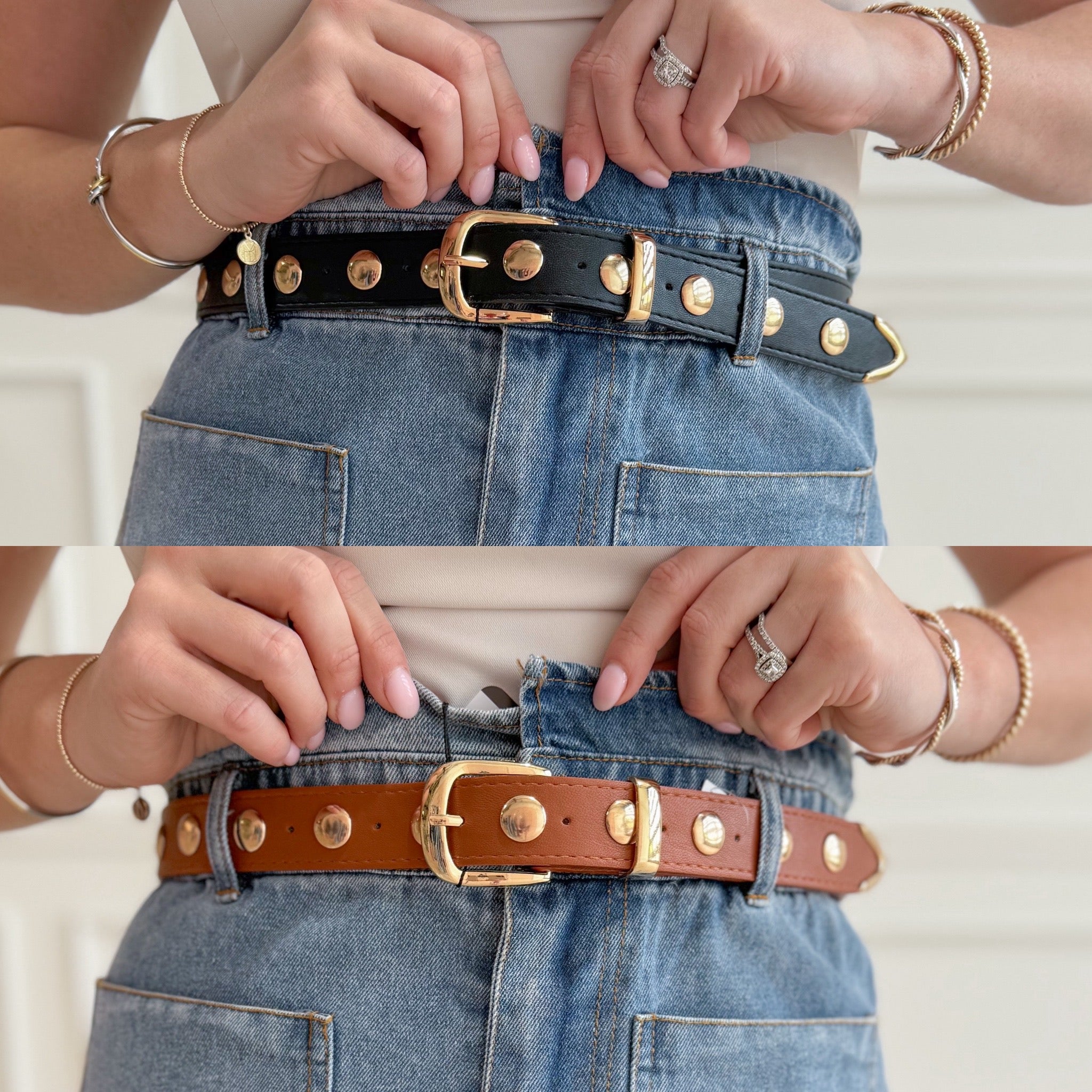 Fully Studded Buckle Belt (multi) - Coremarkets