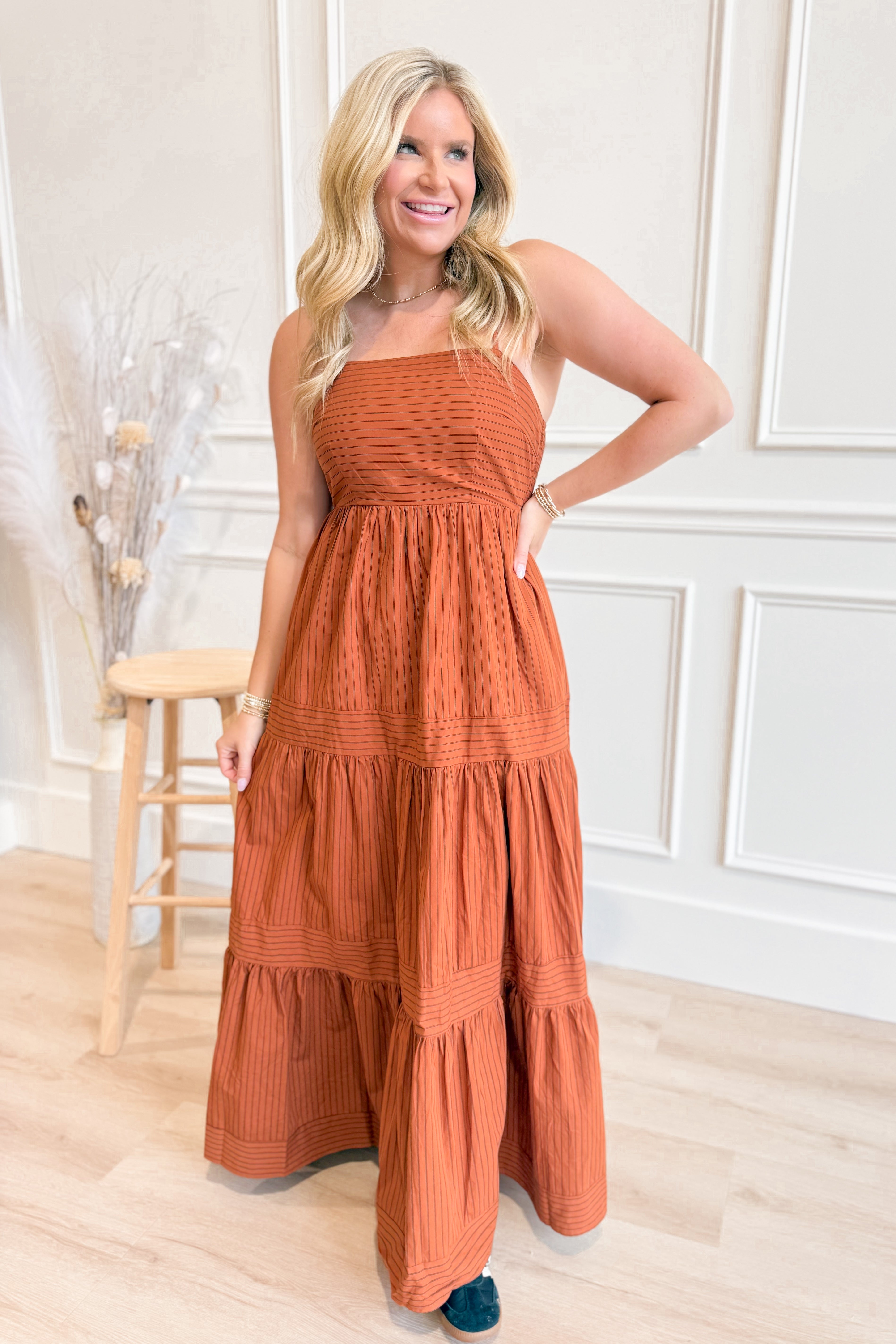 Taylor Terracotta Ridge Maxi Dress - Coremarkets