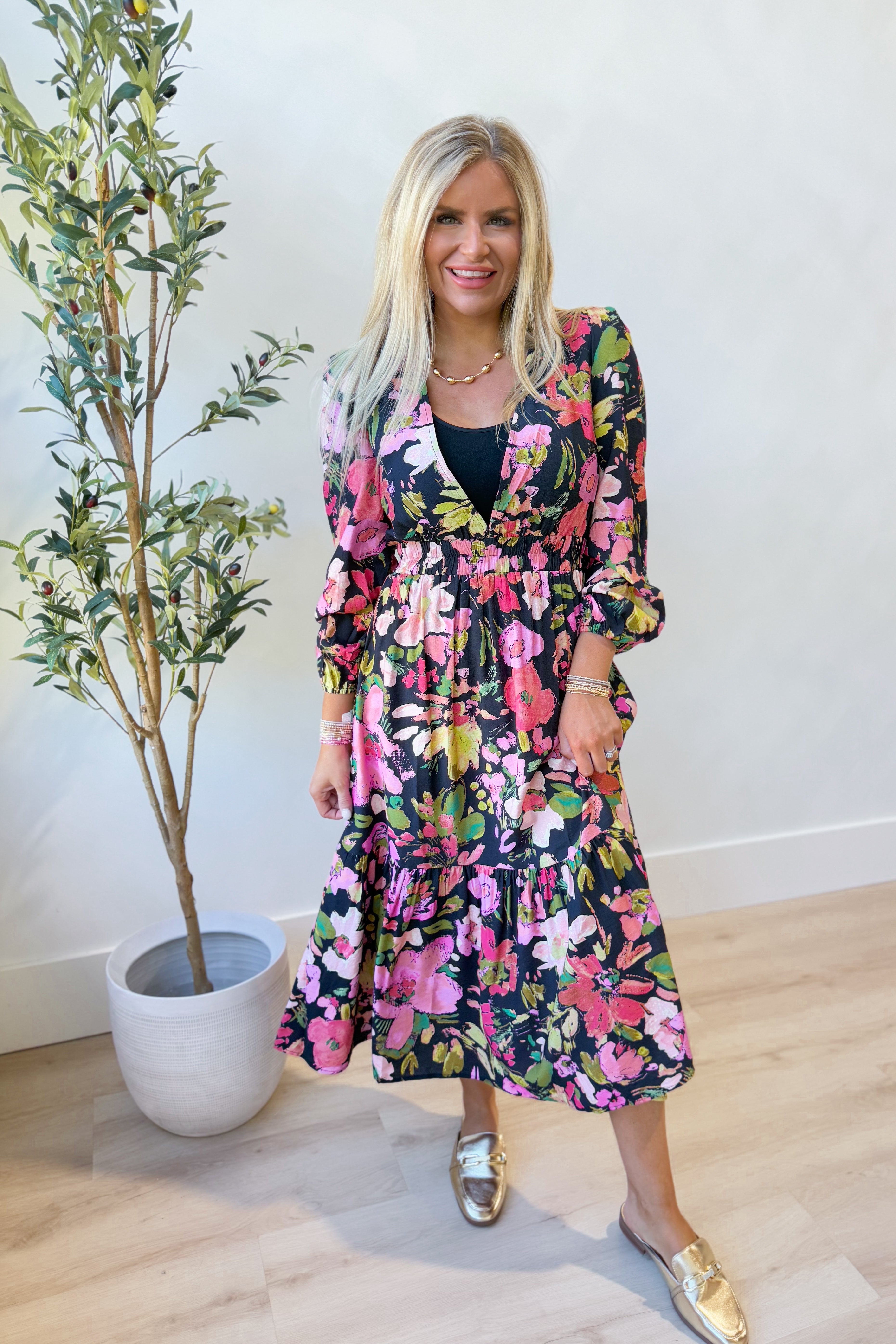 Nikki Floral Garden Maxi Dress - Coremarkets