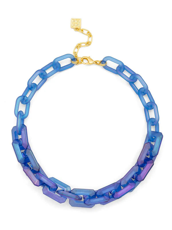 Zenzii Irene Resin Link Necklace - Coremarkets