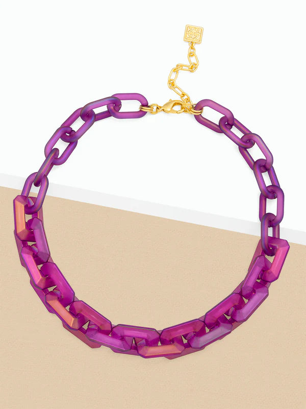 Zenzii Irene Resin Link Necklace - Coremarkets
