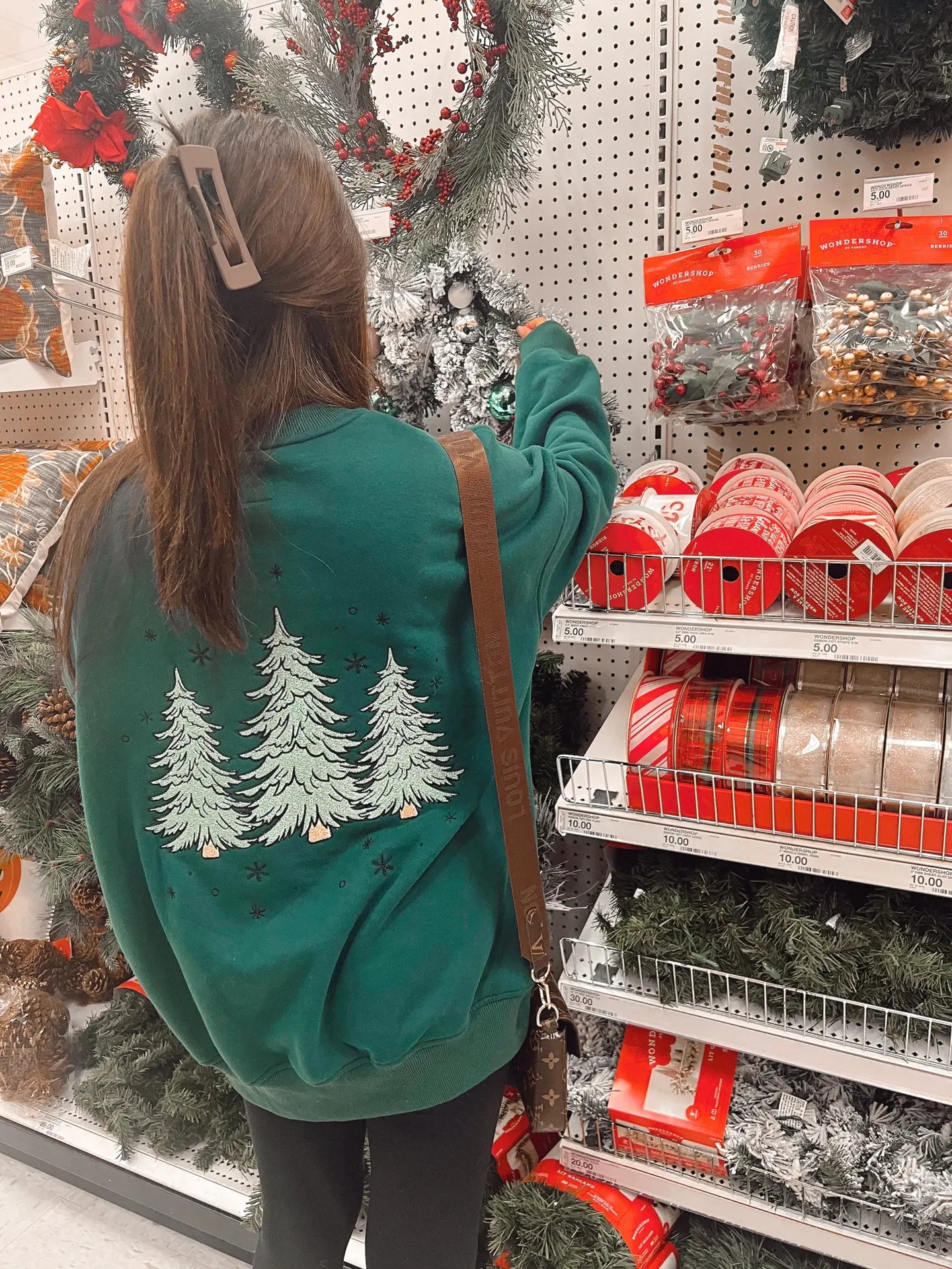 Pre-Order Christmas Tree Embroidered Crewneck Sweatshirt *waiting* - Coremarkets