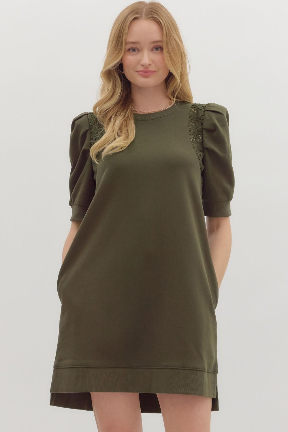 Sylvia Floral Crochet Trim Dress - Coremarkets