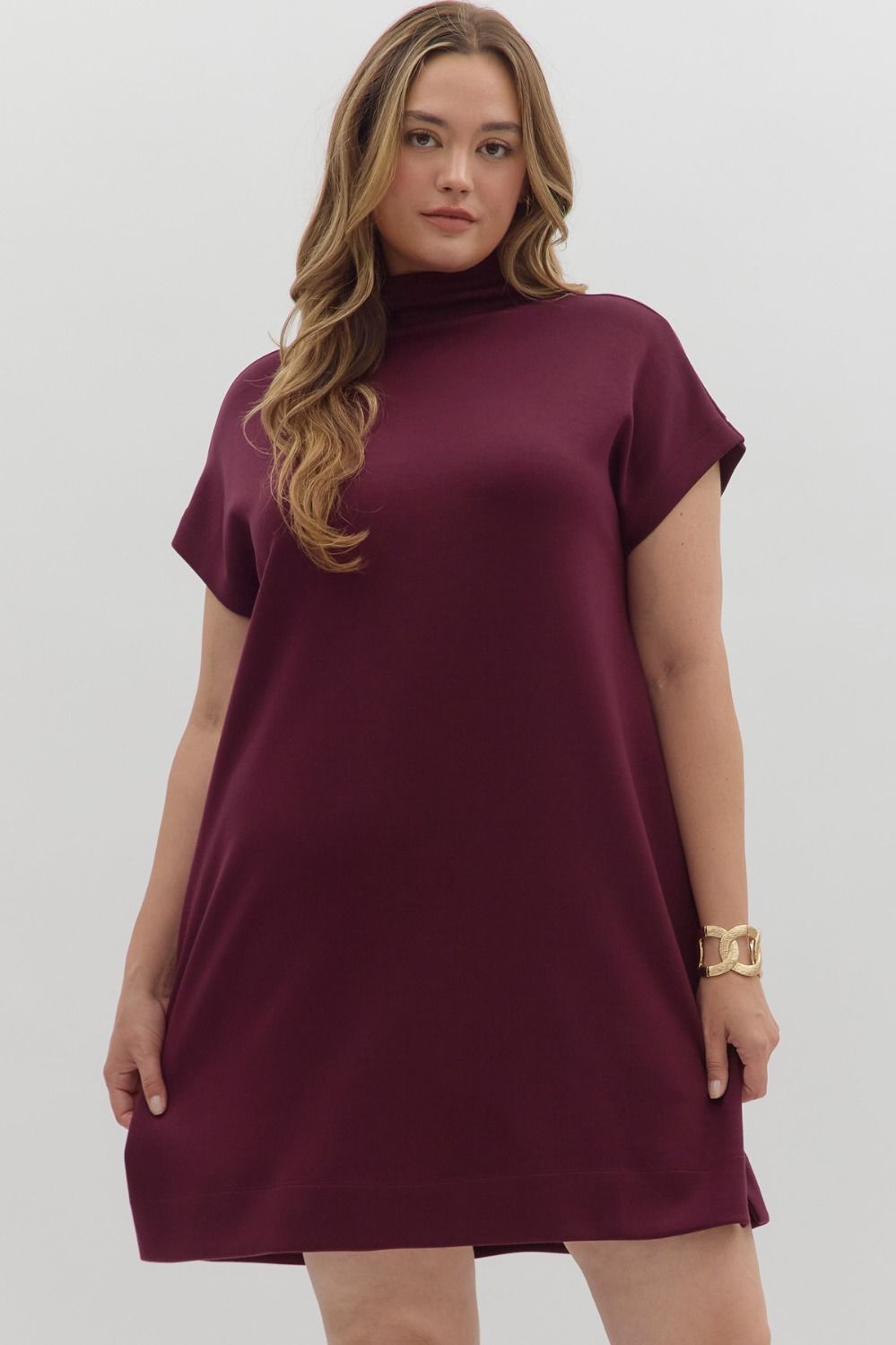 Terri Jersey Mock Neck Dress *waiting on reg* - Coremarkets