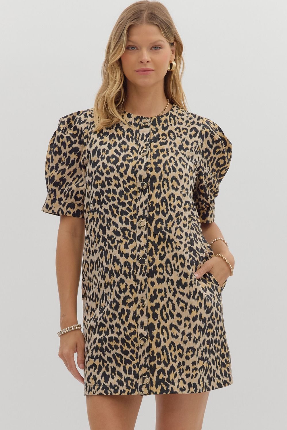 Verity Animal Printed Button Down Dress - Coremarkets