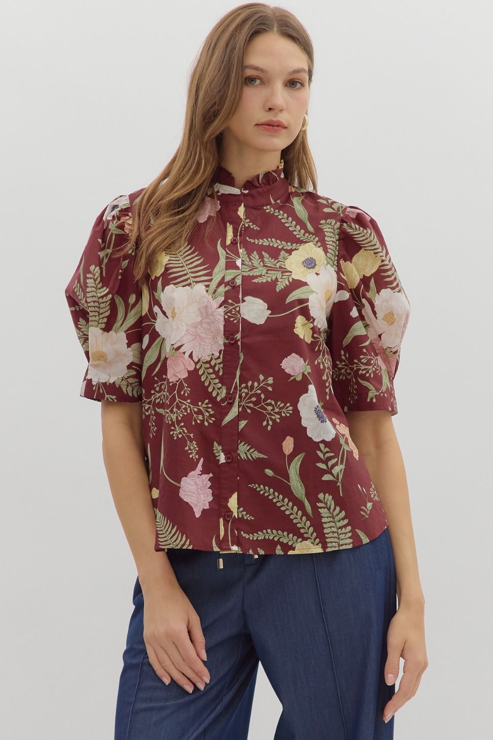 Sandra Floral Puff Sleeve Top **waiting on regular** - Coremarkets