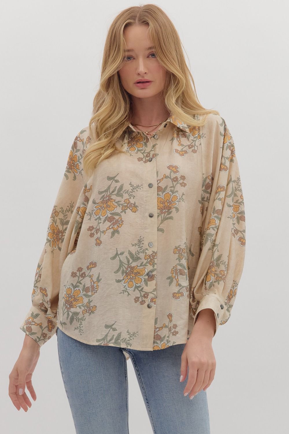 Candice Soft Pleated Floral Top - Coremarkets